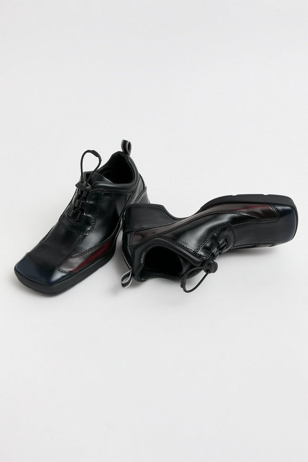 Shila Black Heeled Burgundy Brush Off Sneaker | Miista | Designed & Handmade in Europe