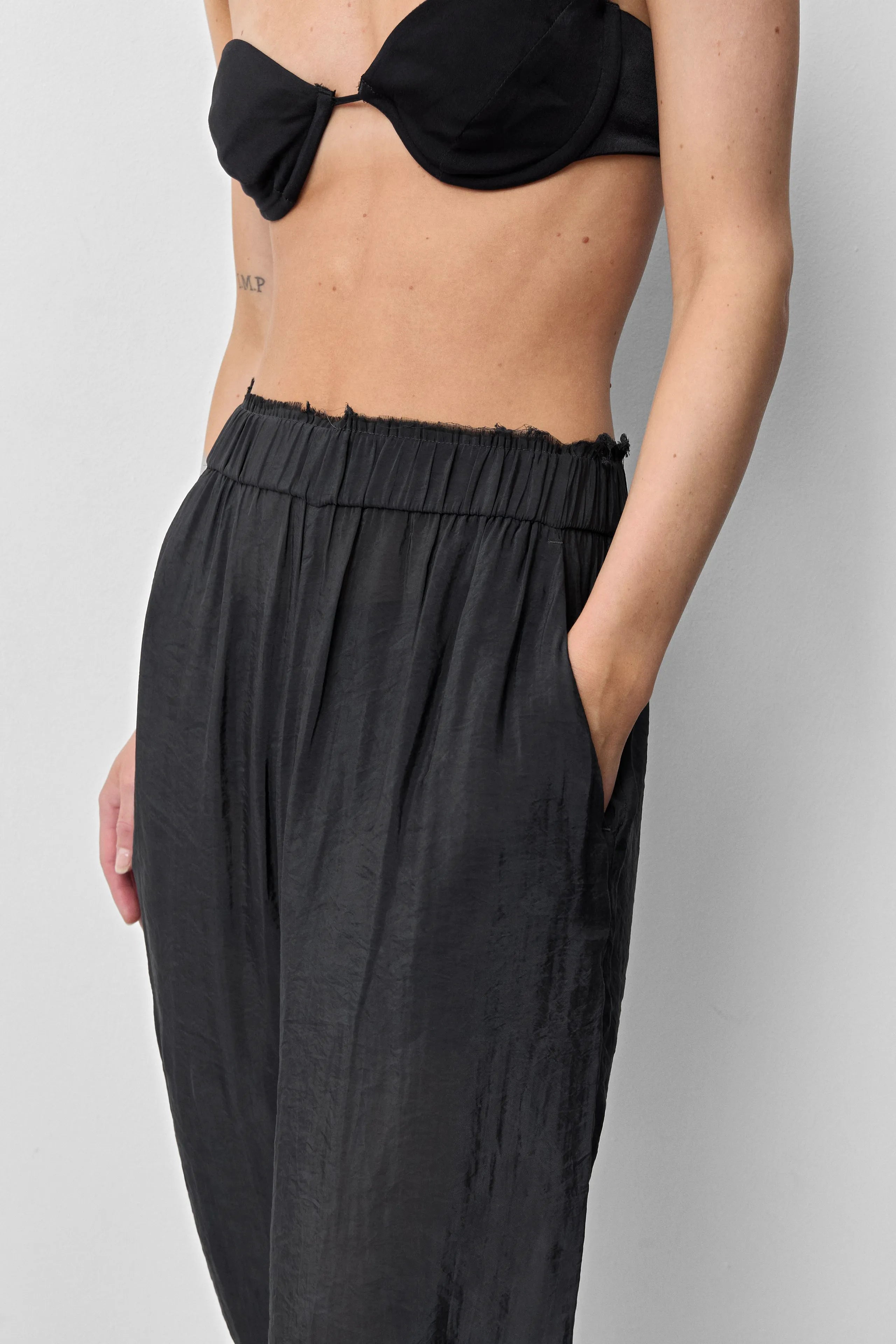 Eriu Washed Black Trouser | Miista | Designed & Handmade in Europe