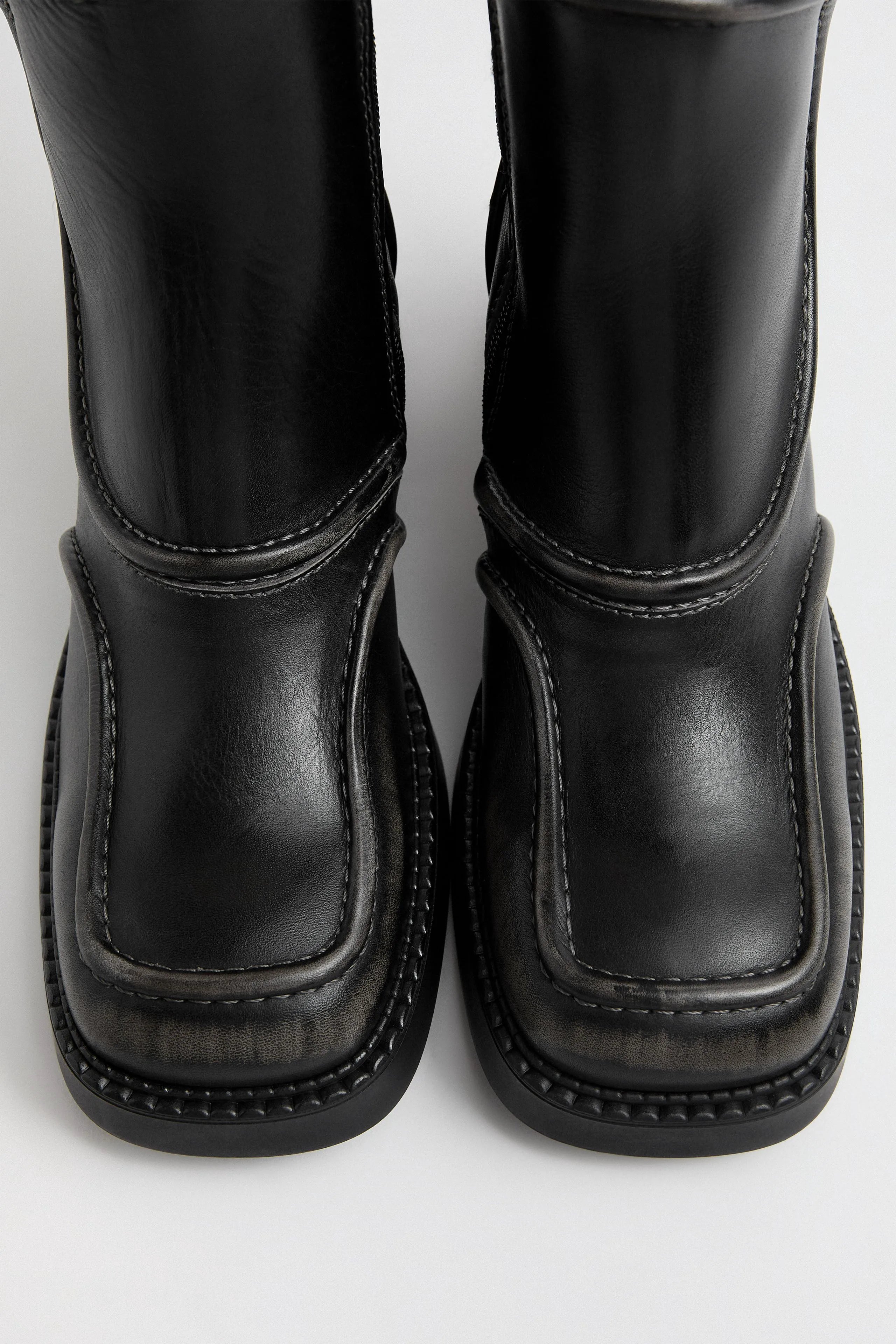 Malene Brushed Grey Ankle Boots | Miista | Designed & Handmade in Europe