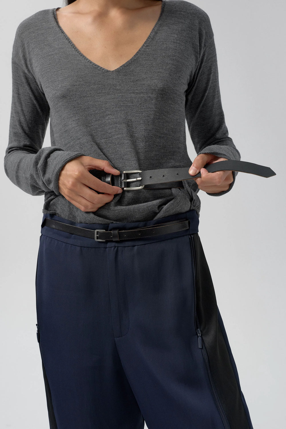Yoko Jumper - Grey Extra Fine Merino Knit | Miista | Designed & Handmade in Europe