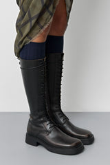 Abrama Brushed Brown Tall Boots | Miista | Designed & Handmade in Europe