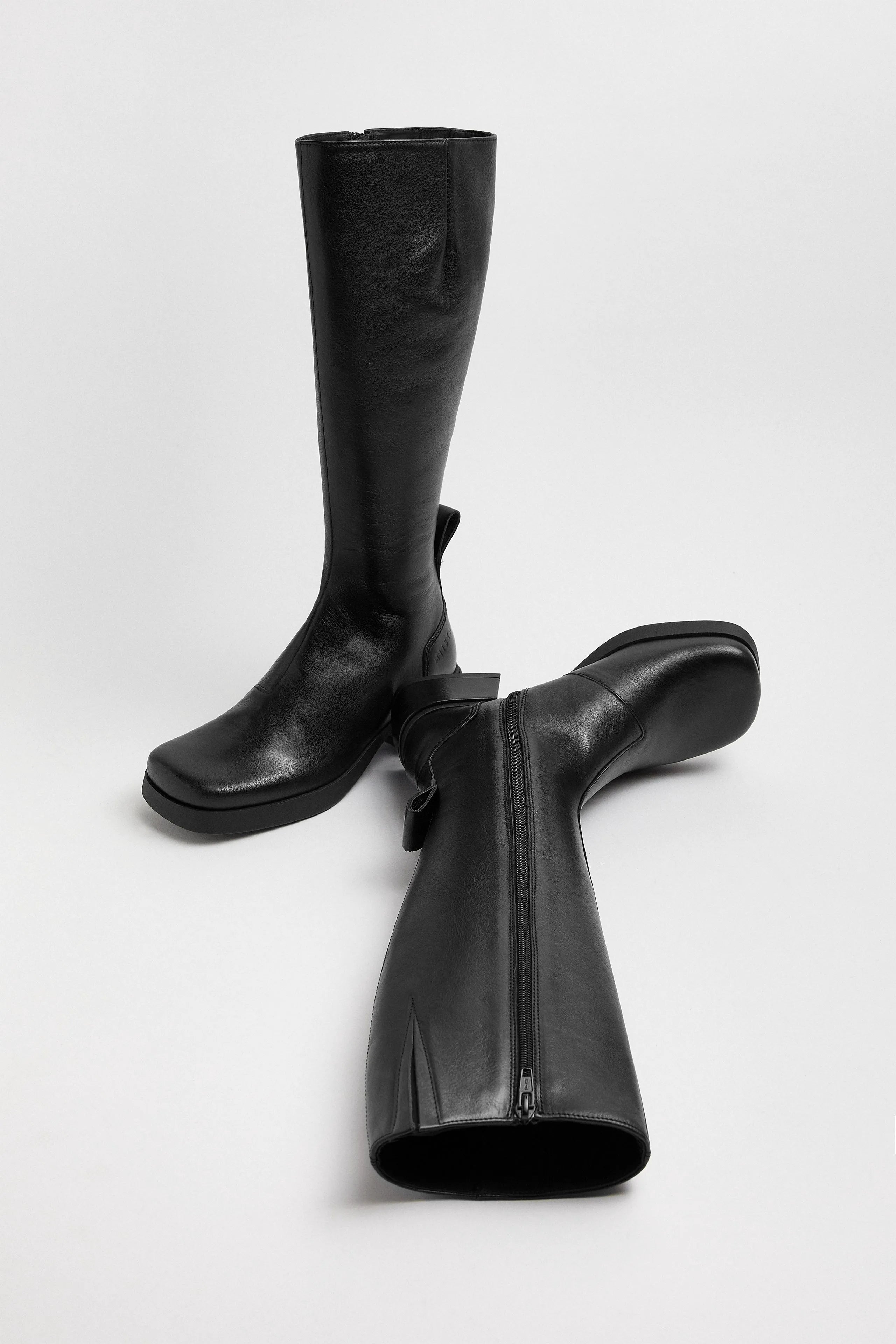 Brunildha Off Black Tall Boots | Miista | Designed & Handmade in Europe