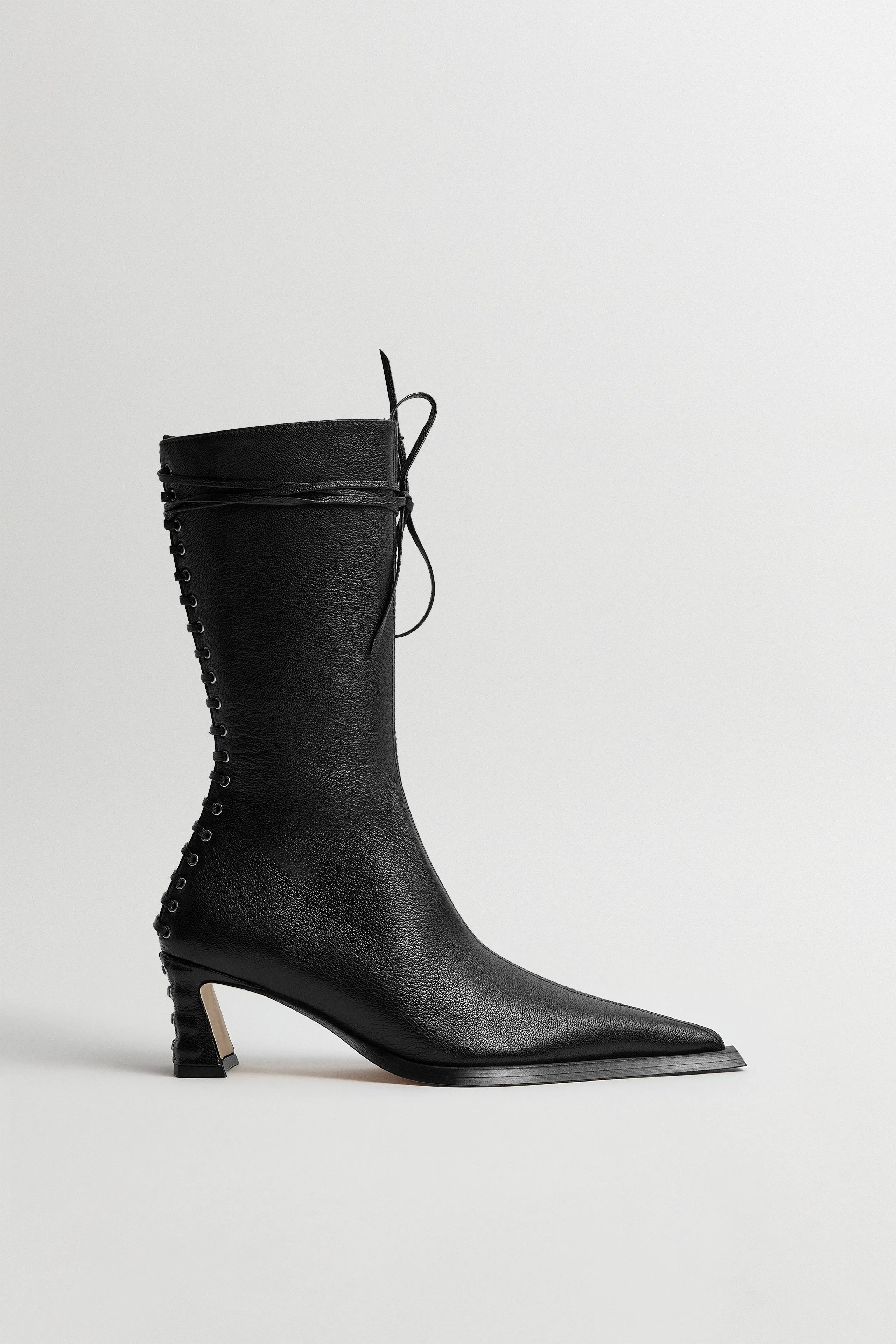 Shelley Black Back Lace Boots | Miista | Designed & Handmade in Europe