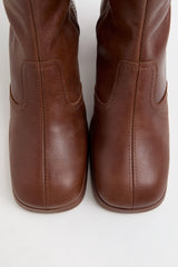 Donna Boots - Tan Grainy Leather | Miista | Designed & Handmade in Europe