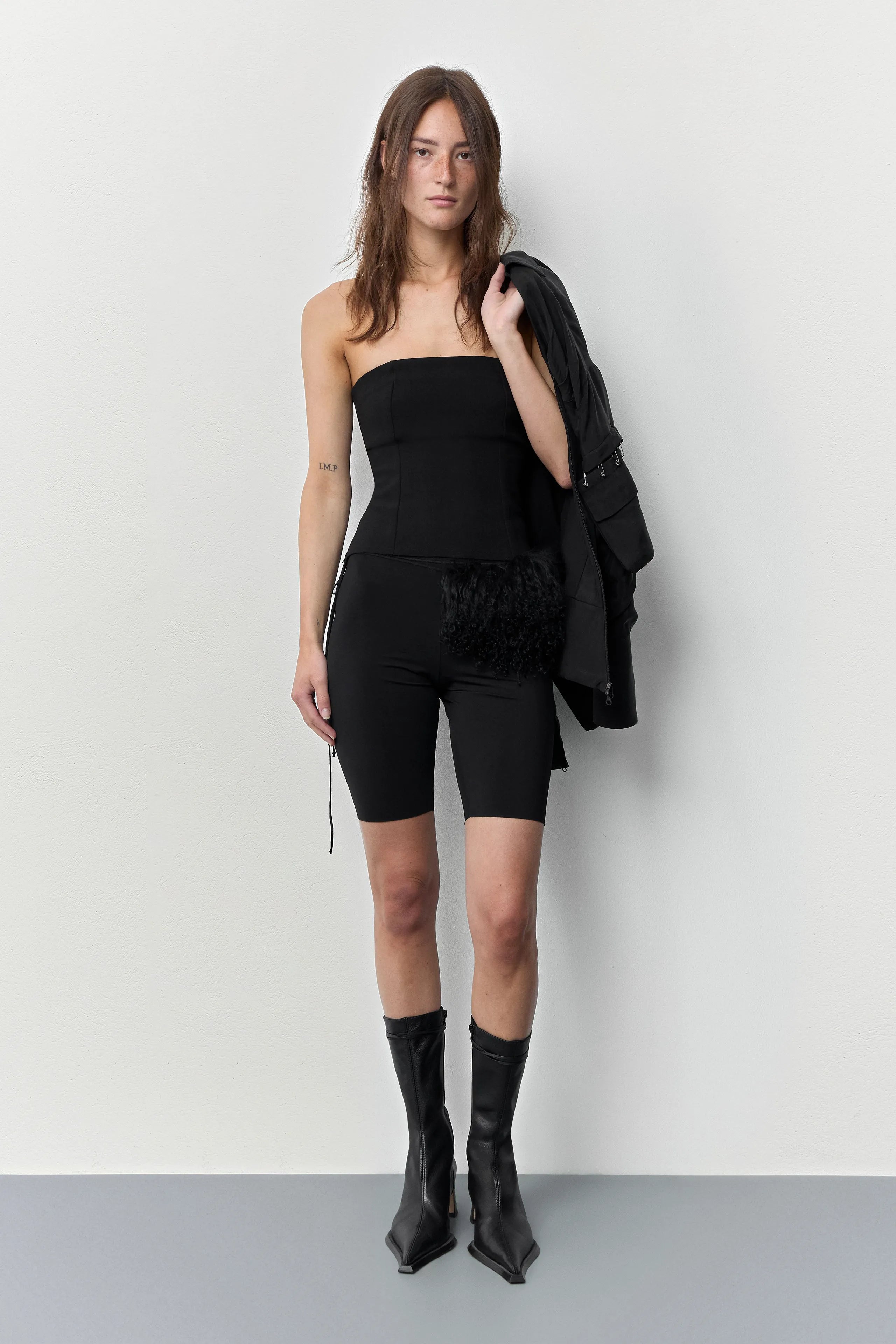 Chela Black Pony Knit Accessory  | Miista | Designed & Handmade in Europe