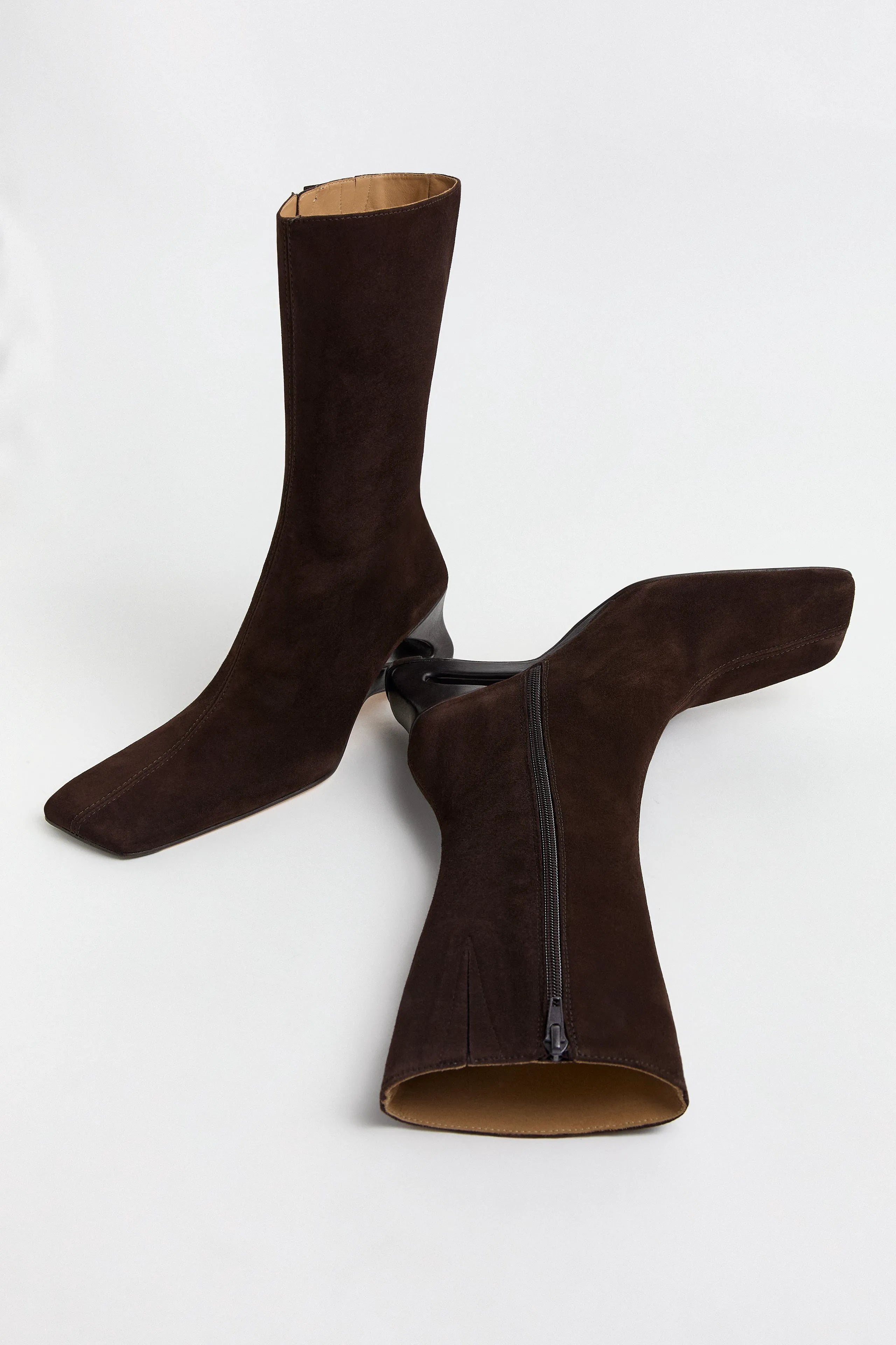 Sulay Boots - Dark Brown Suede Leather | Miista | Designed & Handmade in Europe