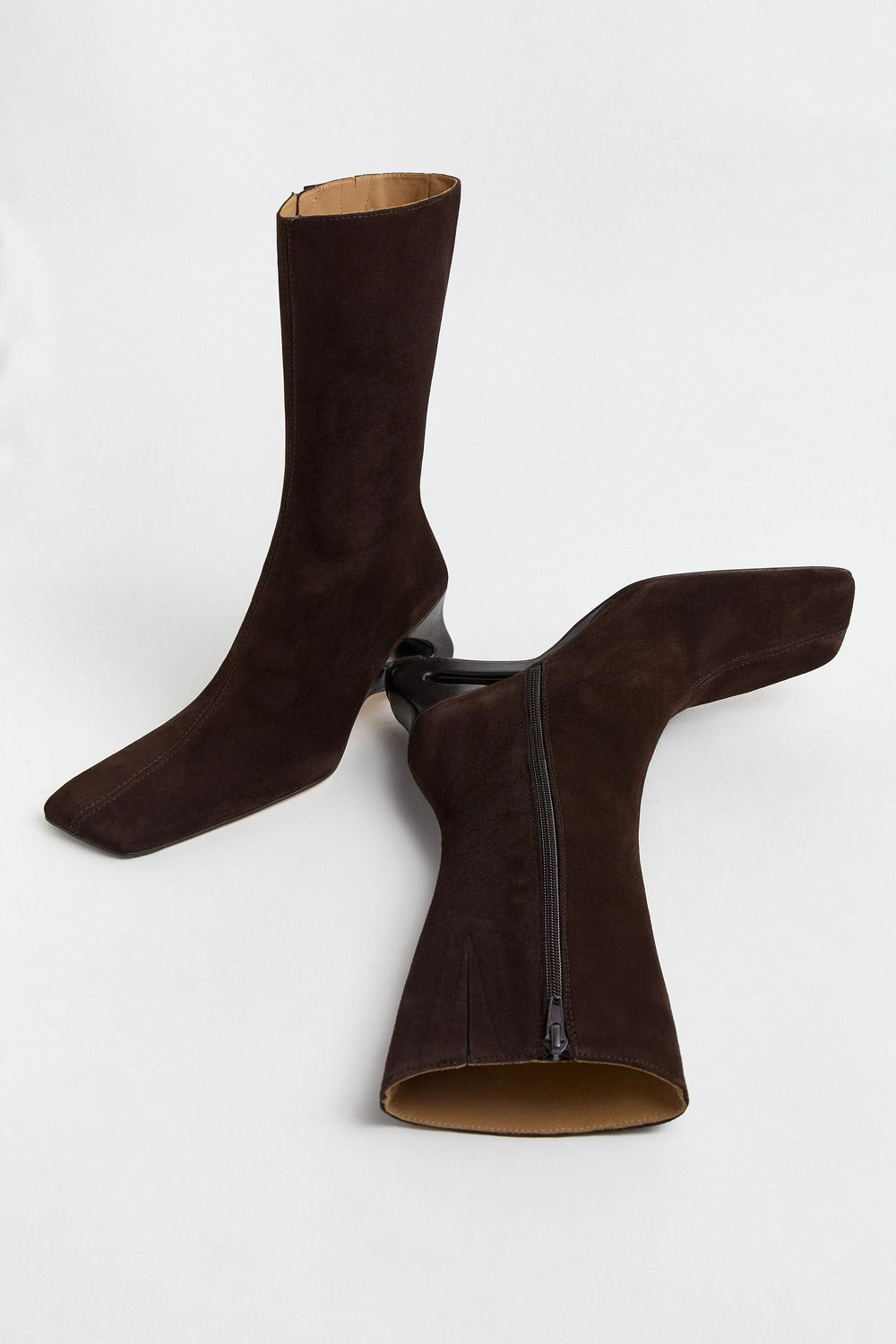 Sulay Boots - Dark Brown Suede Leather | Miista | Designed & Handmade in Europe