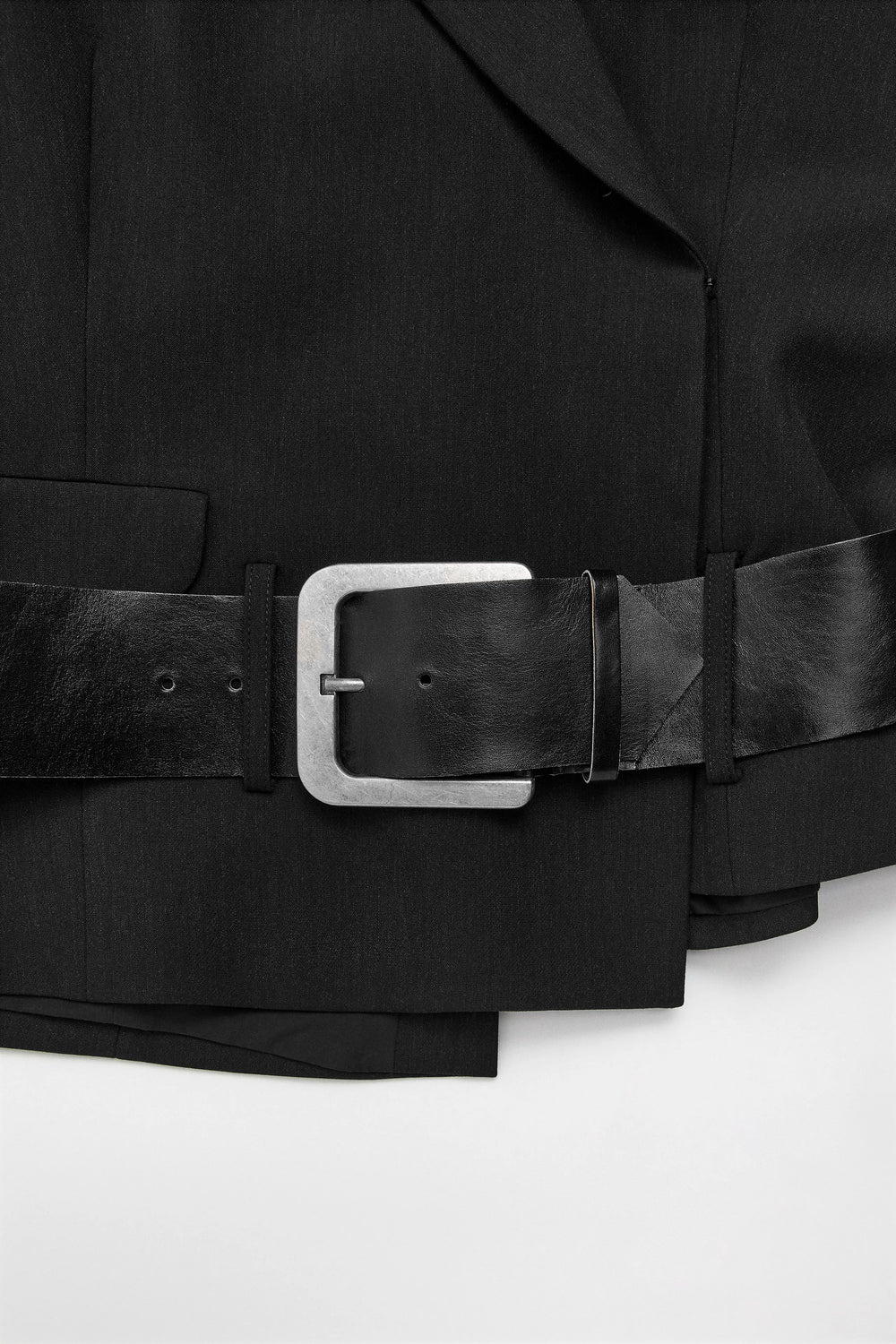 Hester Black Belt Blazer Jacket | Miista | Designed & Handmade in Europe