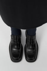 Amelia Loafers - Black Leather | Miista | Designed & Handmade in Europe