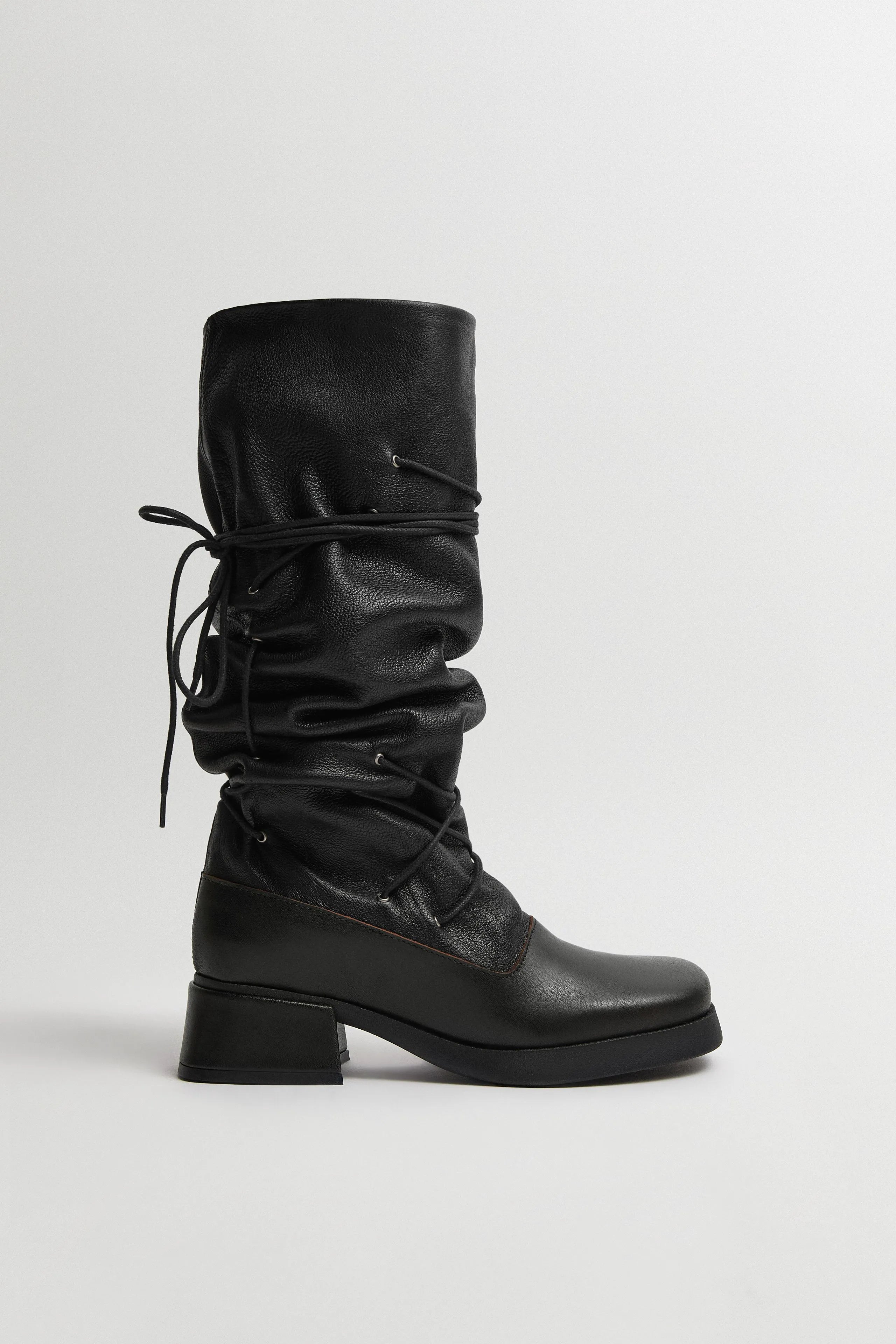 Alida Boots - Black Leather| Miista | Designed & Handmade in Europe