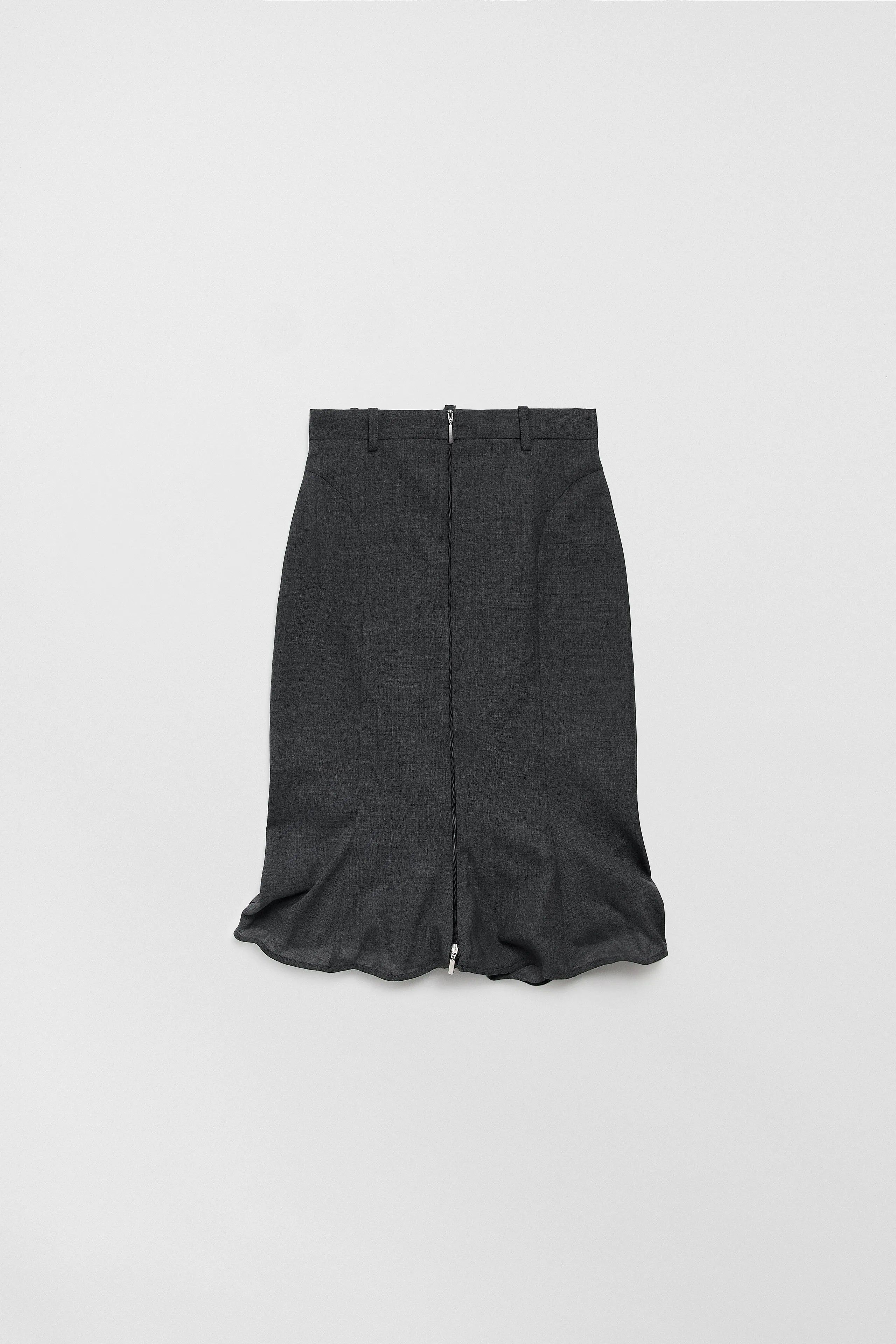 Patty Cement Grey Midi Skirt | Miista | Designed & Handmade in Europe