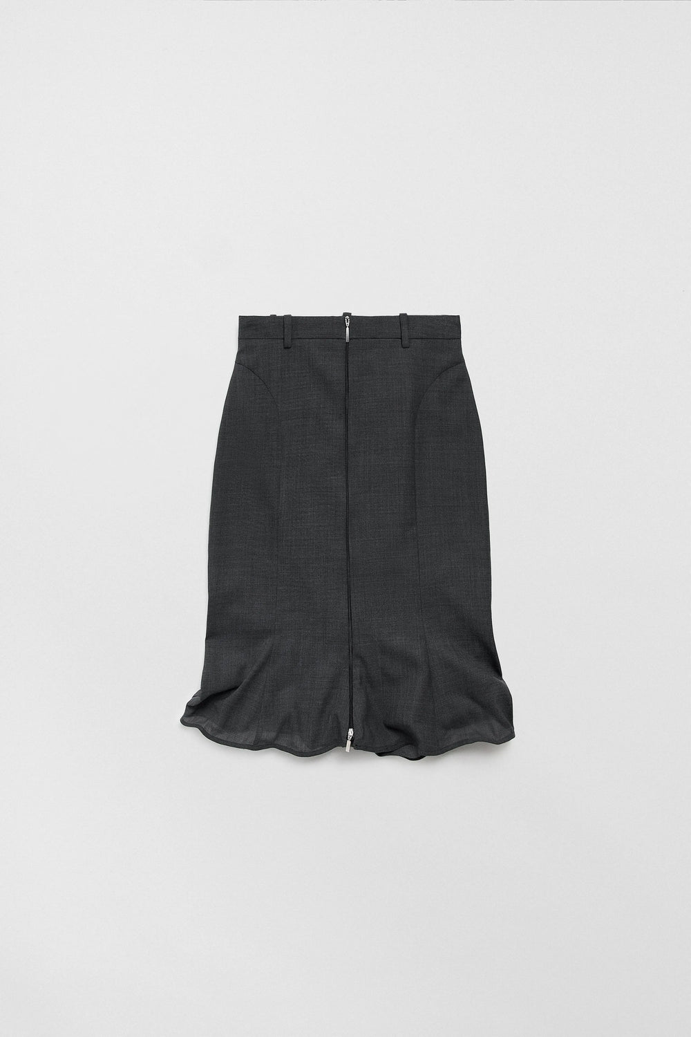 Patty Cement Grey Midi Skirt | Miista | Designed & Handmade in Europe