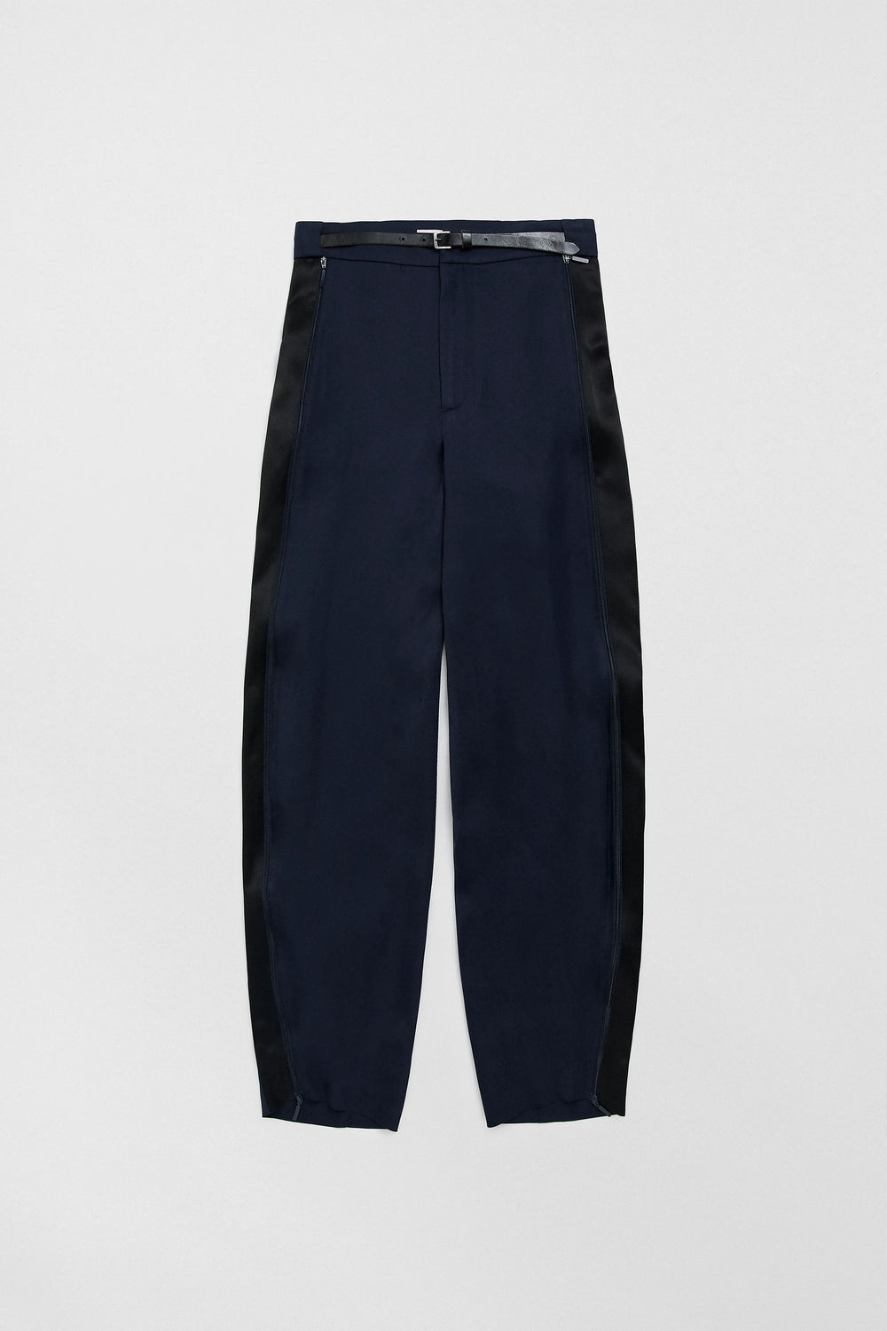 Callista Deep Blue And Black Track Pants | Miista | Designed & Handmade in Europe