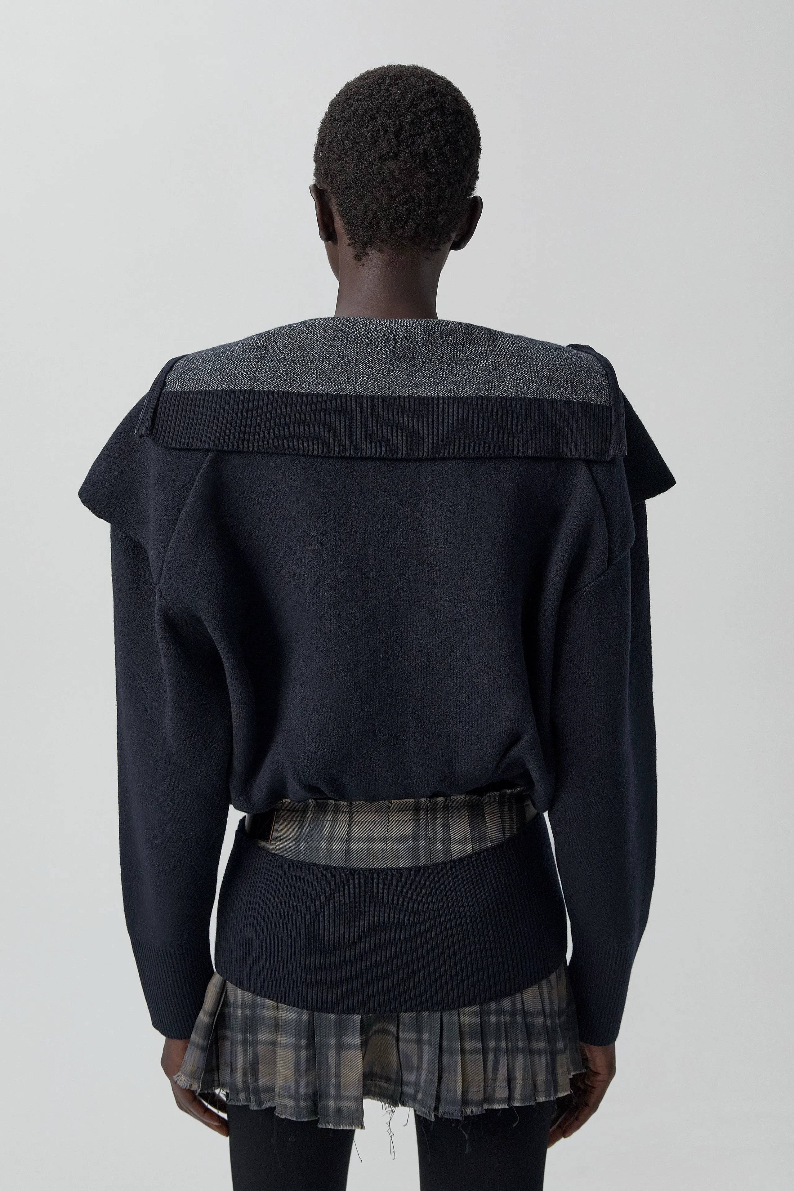 Agnes Jacket - Navy Extra Fine Merino Knit | Miista | Designed & Handmade in Europe