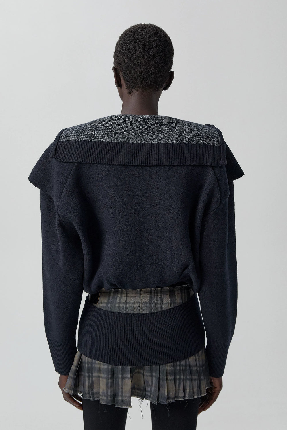 Agnes Jacket - Navy Extra Fine Merino Knit | Miista | Designed & Handmade in Europe