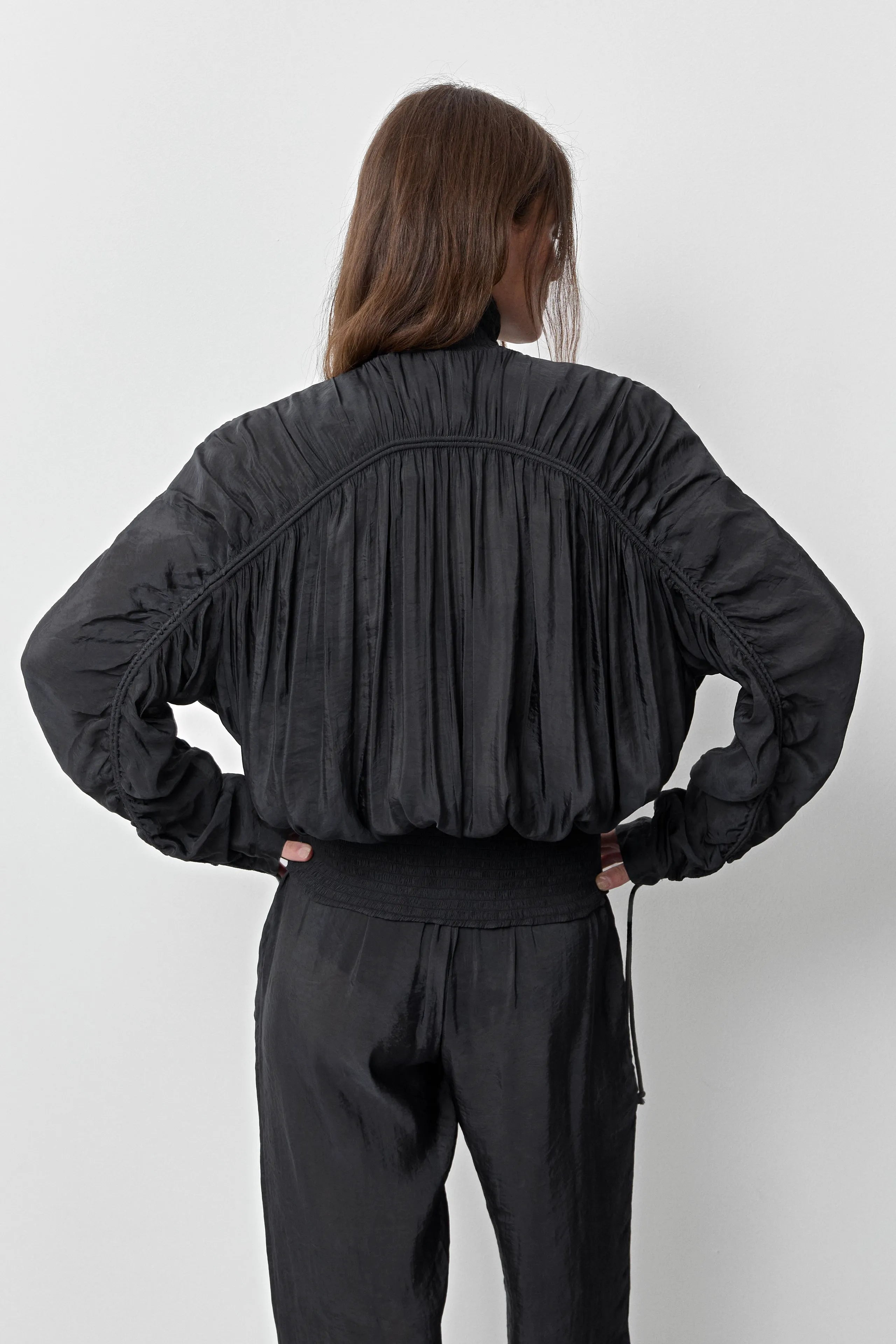 Mylla Black Zip Jacket | Miista | Designed & Handmade in Europe
