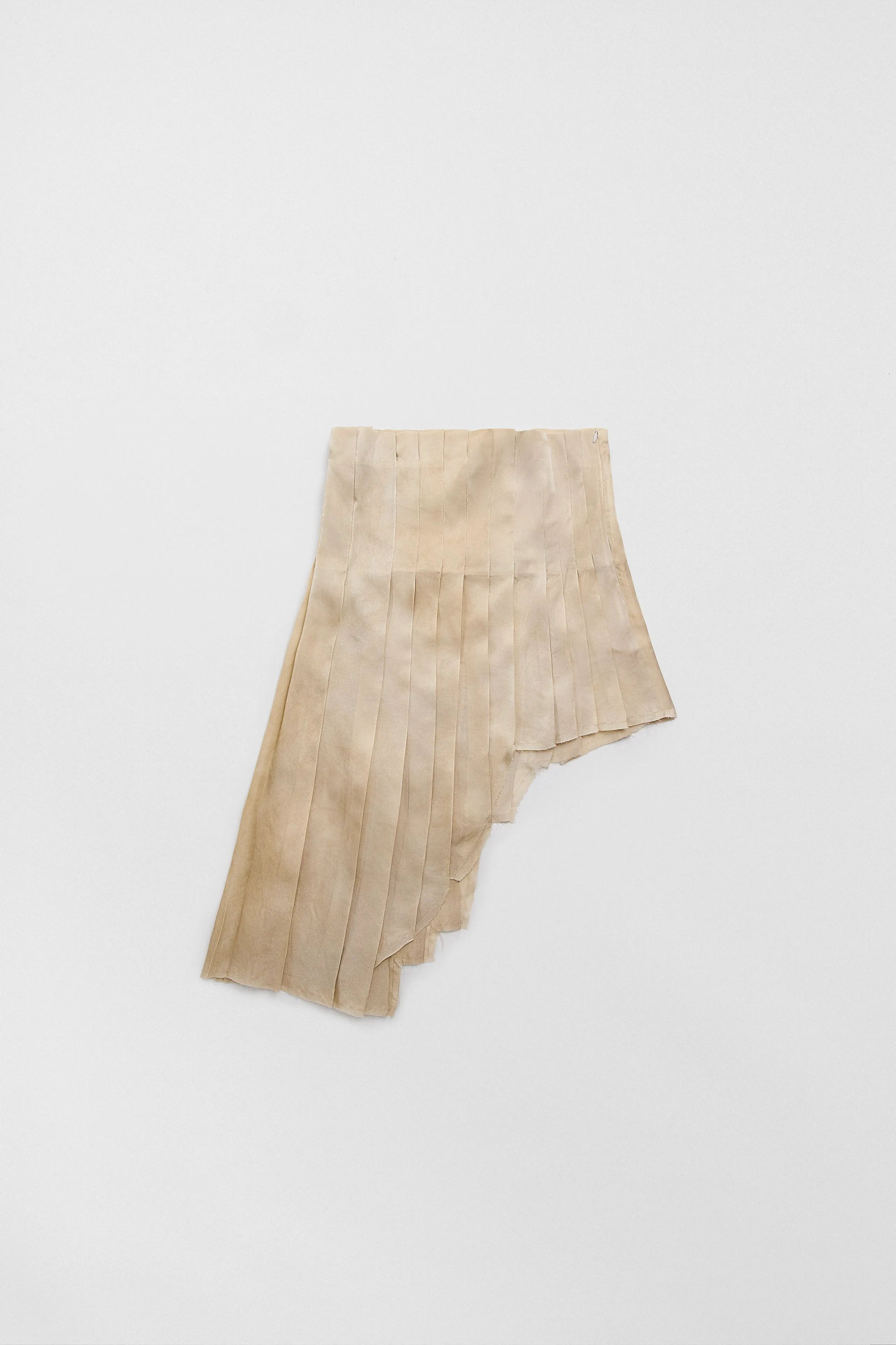 Clio Brown Beige Pleated Skirt | Miista | Designed & Handmade in Europe
