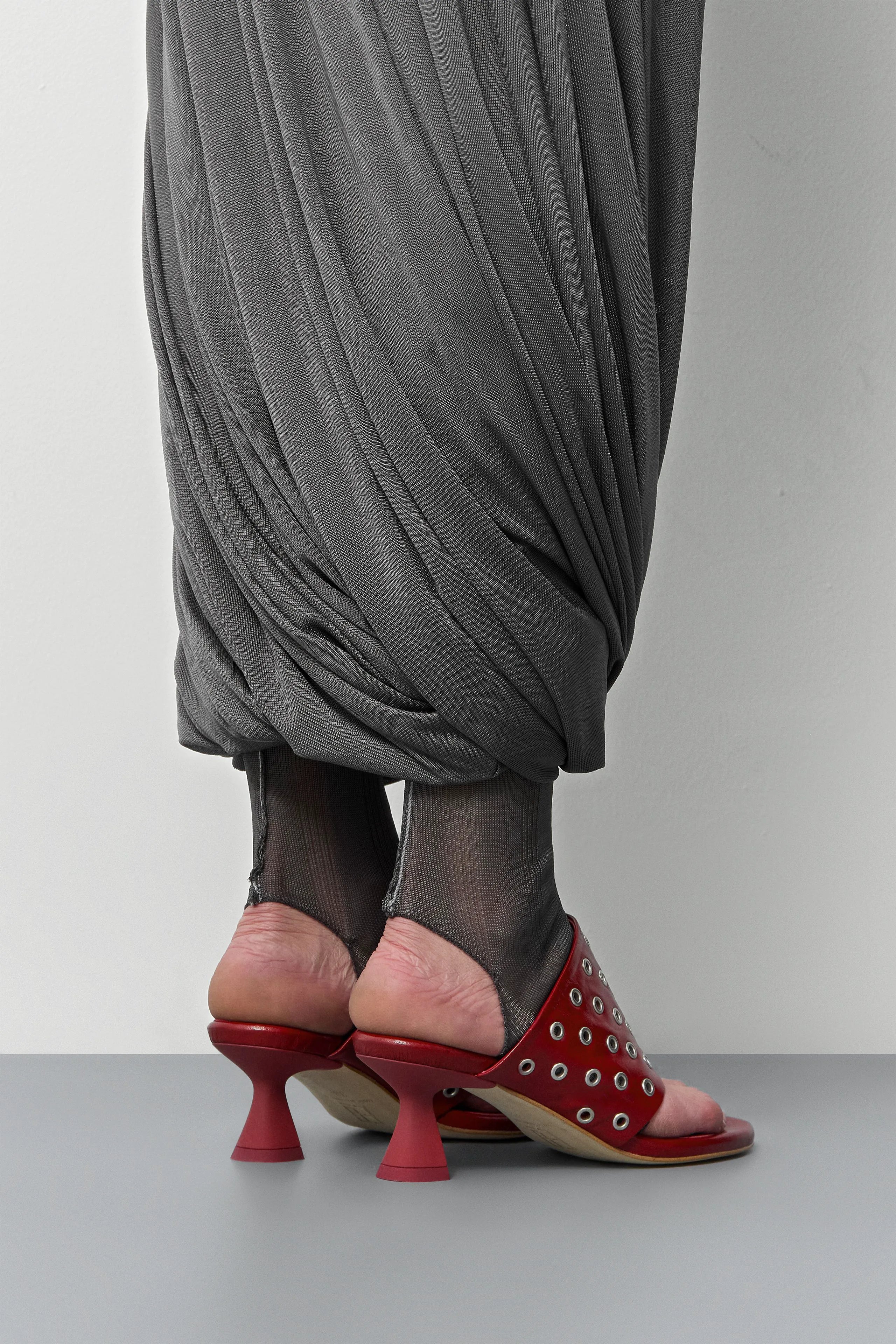 Cedella Red Eyelets Sandals | Miista | Designed & Handmade in Europe