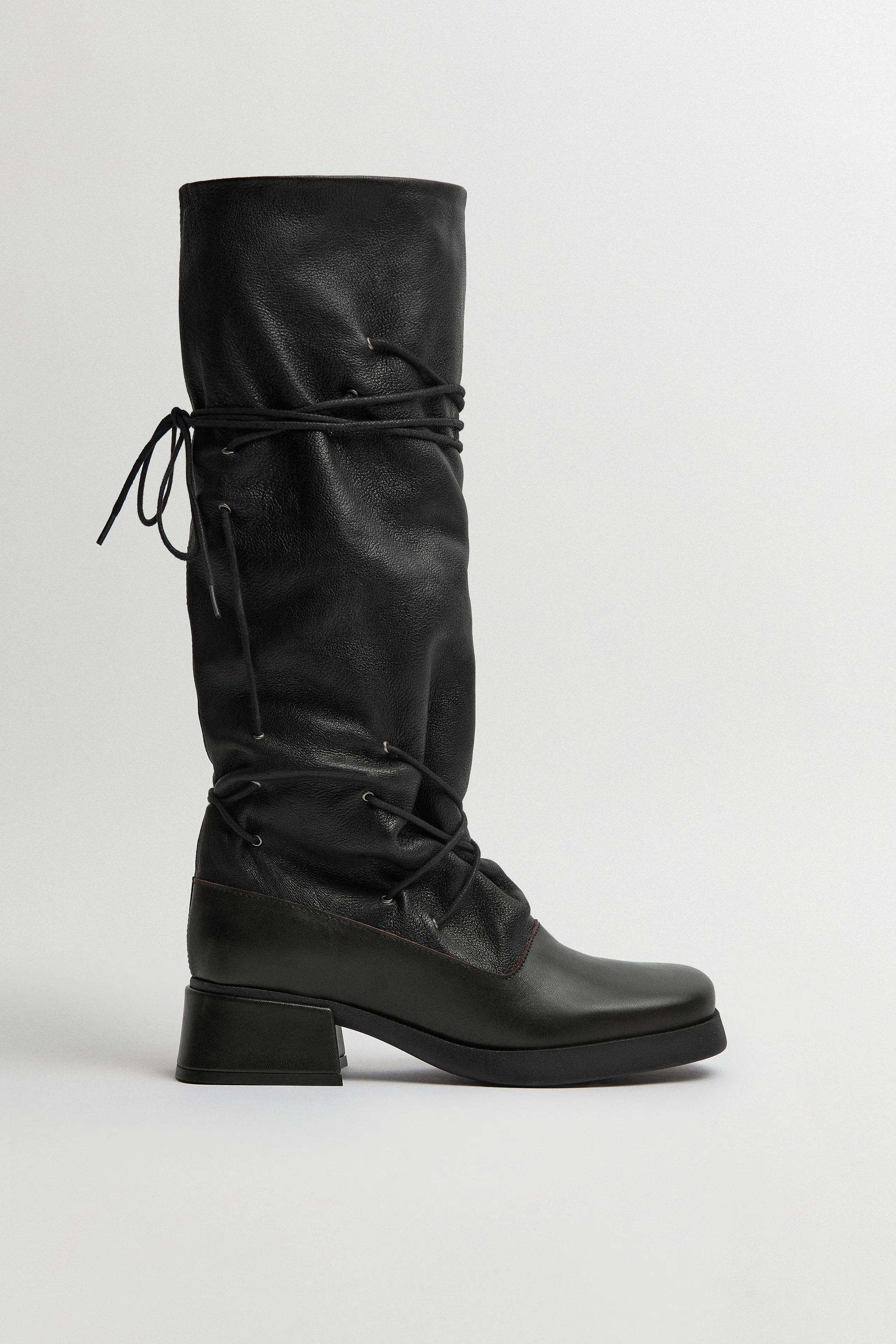 Alida Boots - Black Leather| Miista | Designed & Handmade in Europe