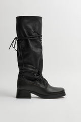 Alida Boots - Black Leather| Miista | Designed & Handmade in Europe