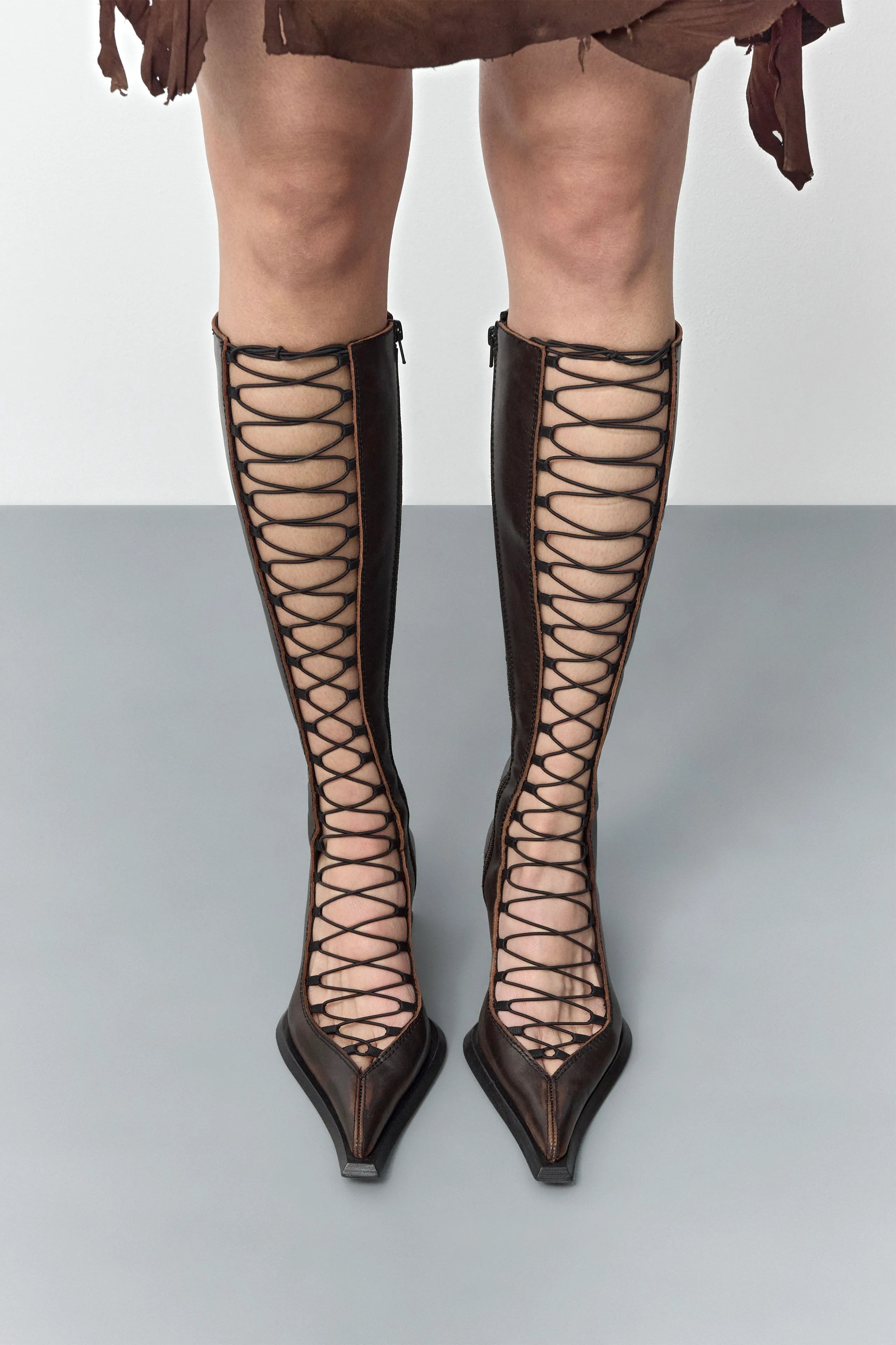 Melinda Brushed Brown Tall Boots | Miista | Designed & Handmade in Europe