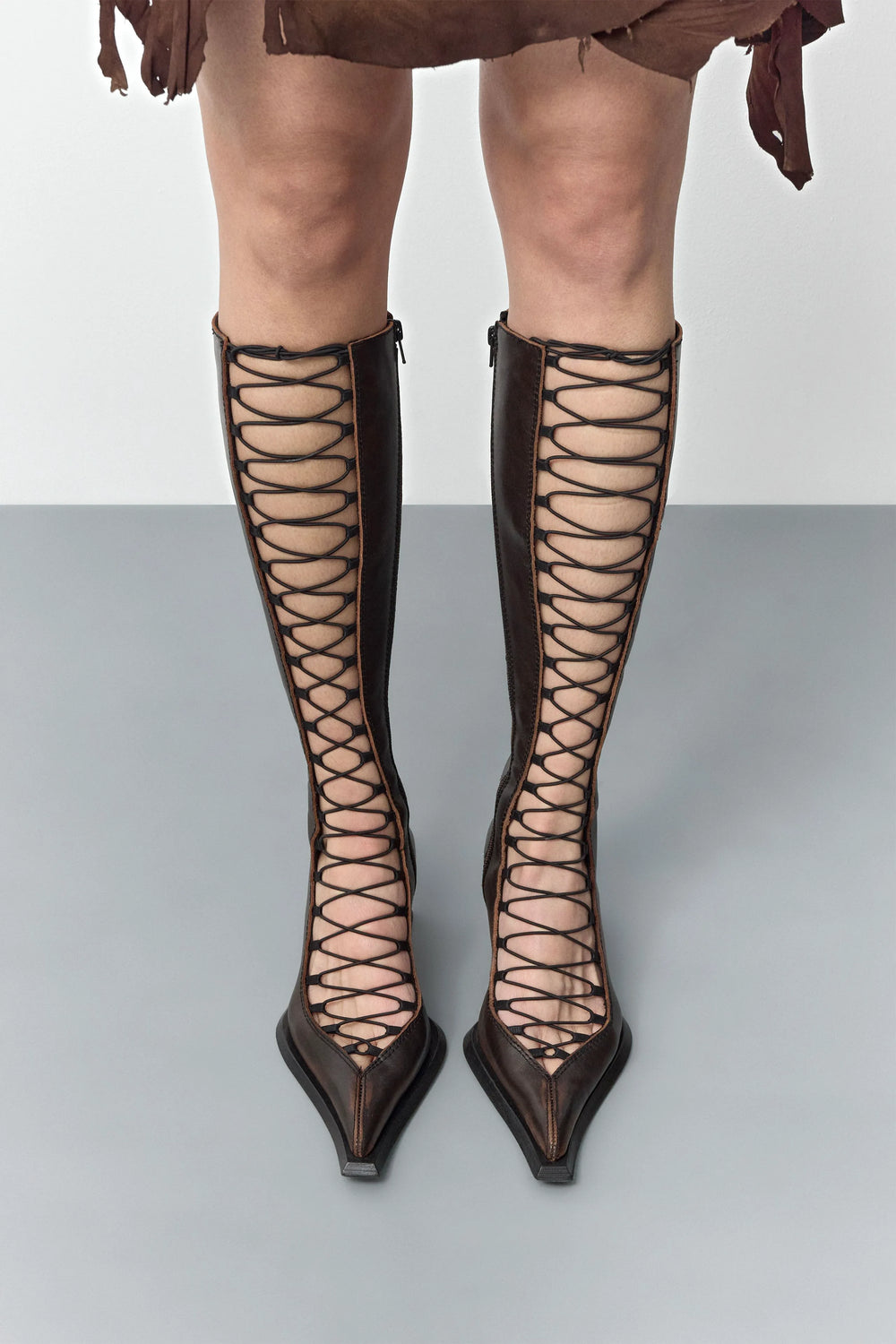 Melinda Brushed Brown Tall Boots | Miista | Designed & Handmade in Europe