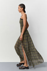 Kelemi Georgette Check Dress | Miista | Designed & Handmade in Europe