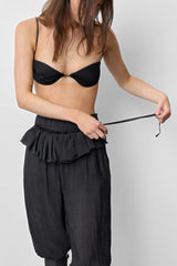 Vanny Washed Black Sheer Ruffle | Miista | Designed & Handmade in Europe