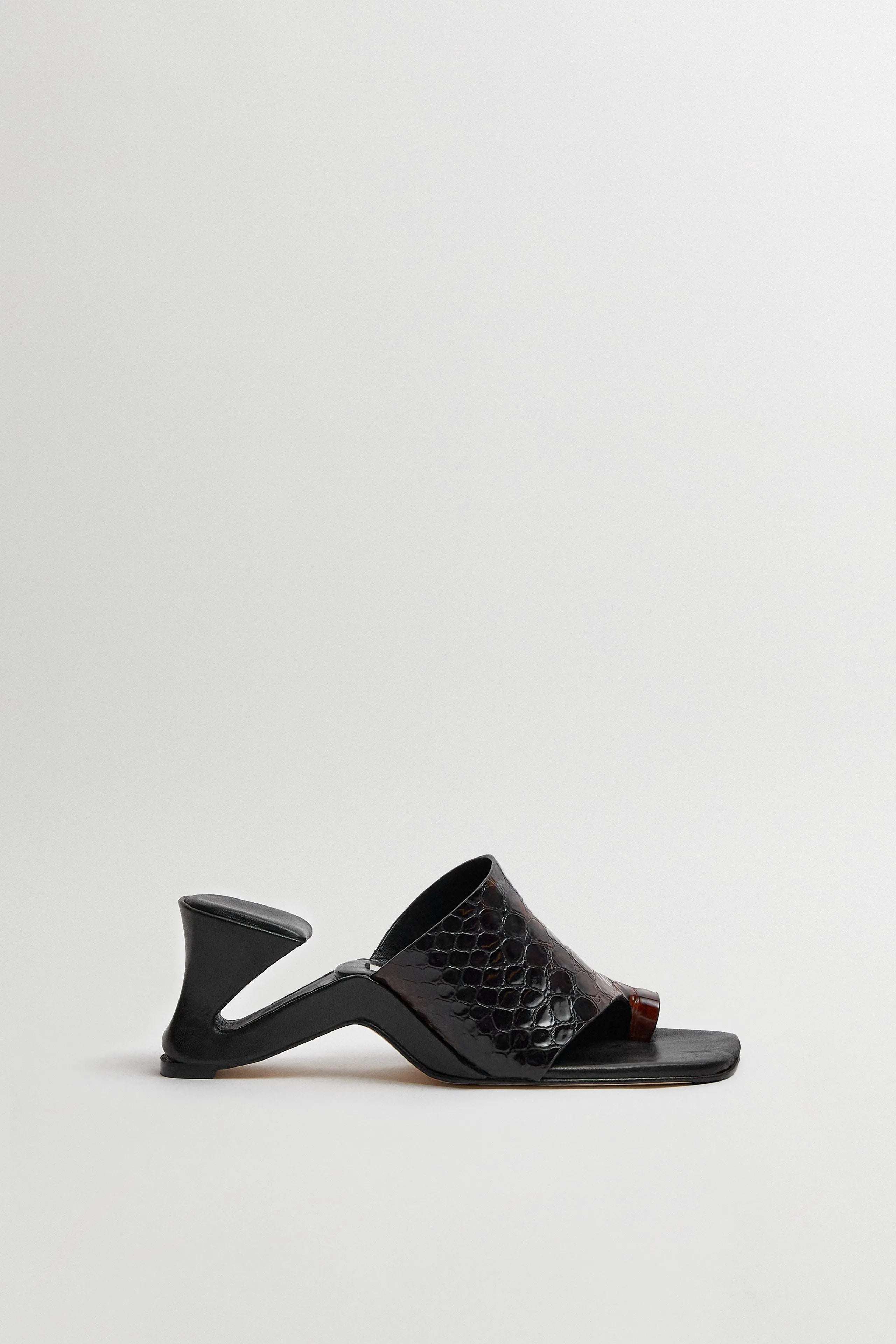 Gaelle Brown Snake Sandals | Miista | Designed & Handmade in Europe