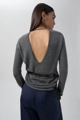 Yoko Jumper - Grey Extra Fine Merino Knit | Miista | Designed & Handmade in Europe
