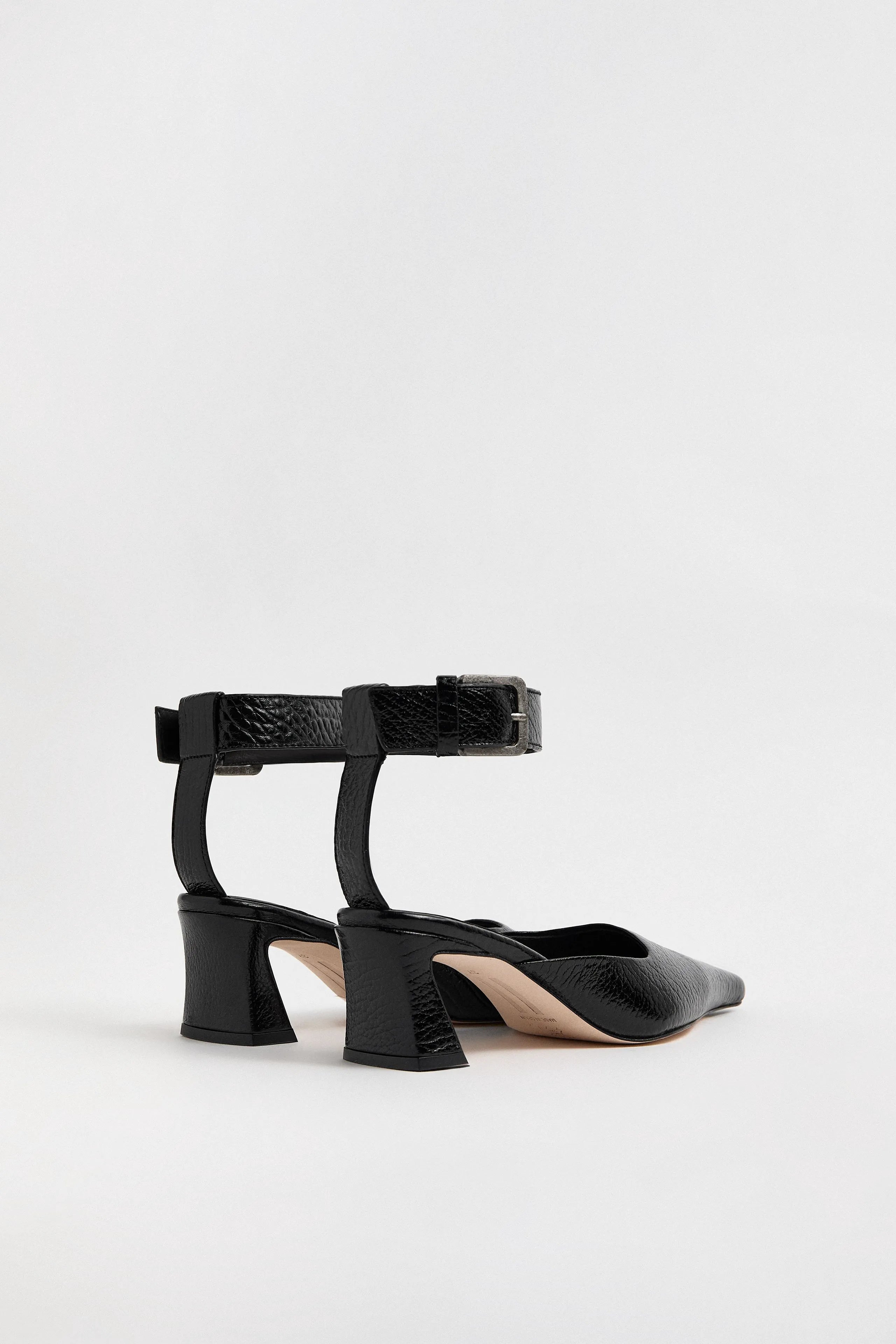 Qori Courts - Black Grainy Leather | Miista | Designed & Handmade in Europe