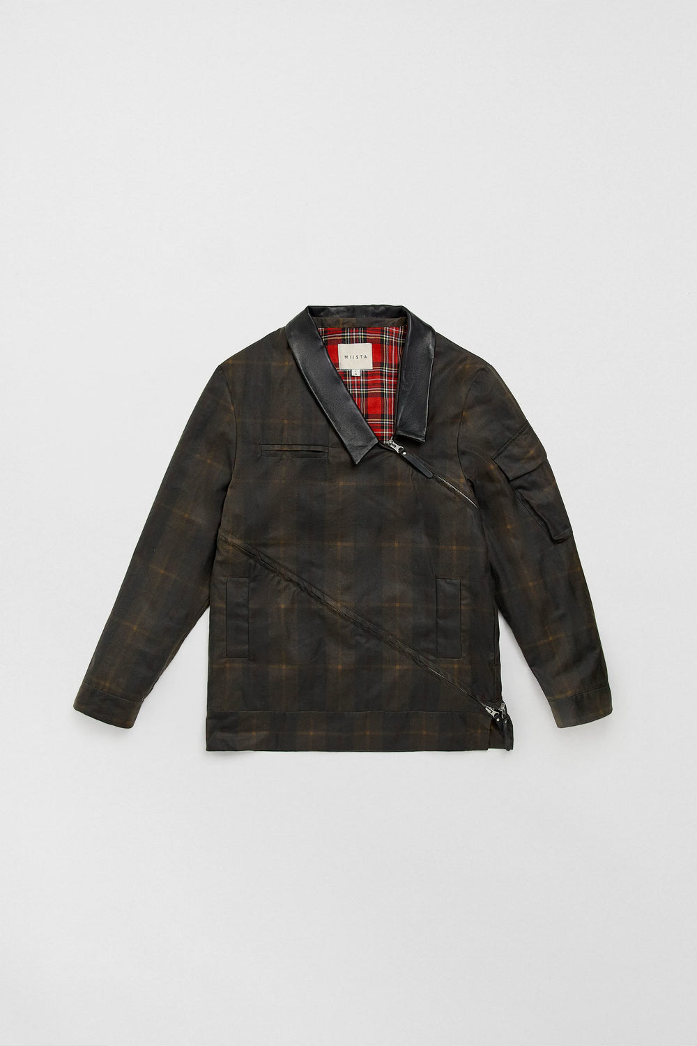 Marla Brown Checked Detachable Jacket | Miista | Designed & Handmade in Europe