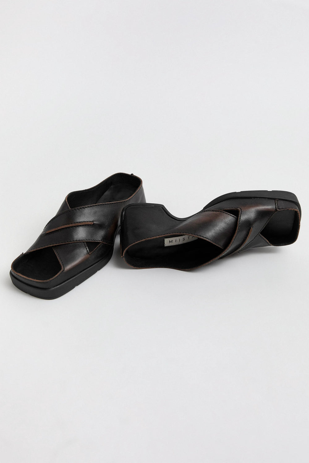 Nira Brushed Brown Sandals | Miista | Designed & Handmade in Europe