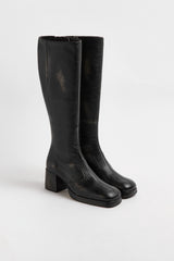 Donna Boots -  Black Brush Off Leather | Miista | Designed & Handmade in Europe