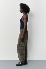 Tessan Georgette Check Trousers | Miista | Designed & Handmade in Europe