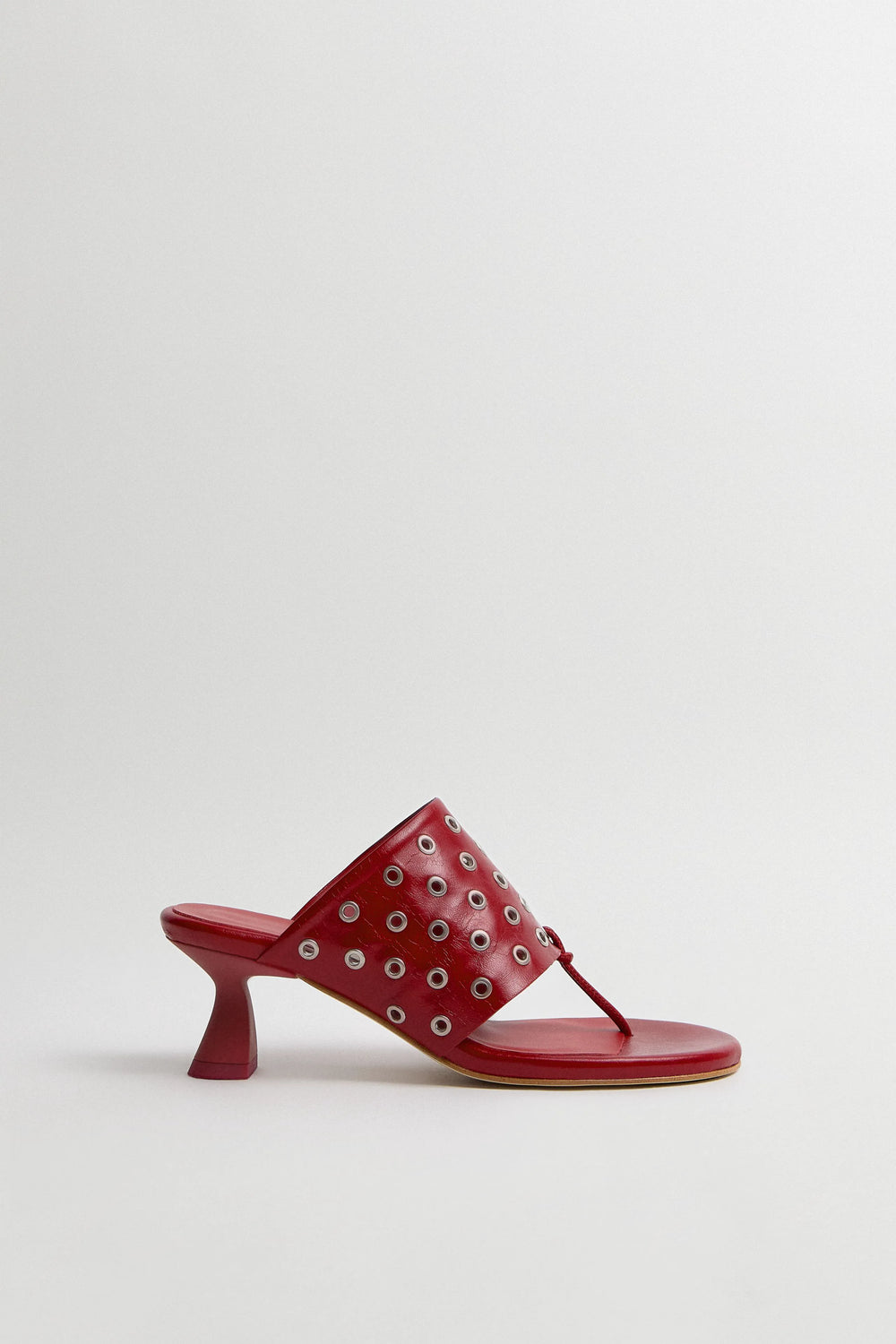 Cedella Red Eyelets Sandals | Miista | Designed & Handmade in Europe