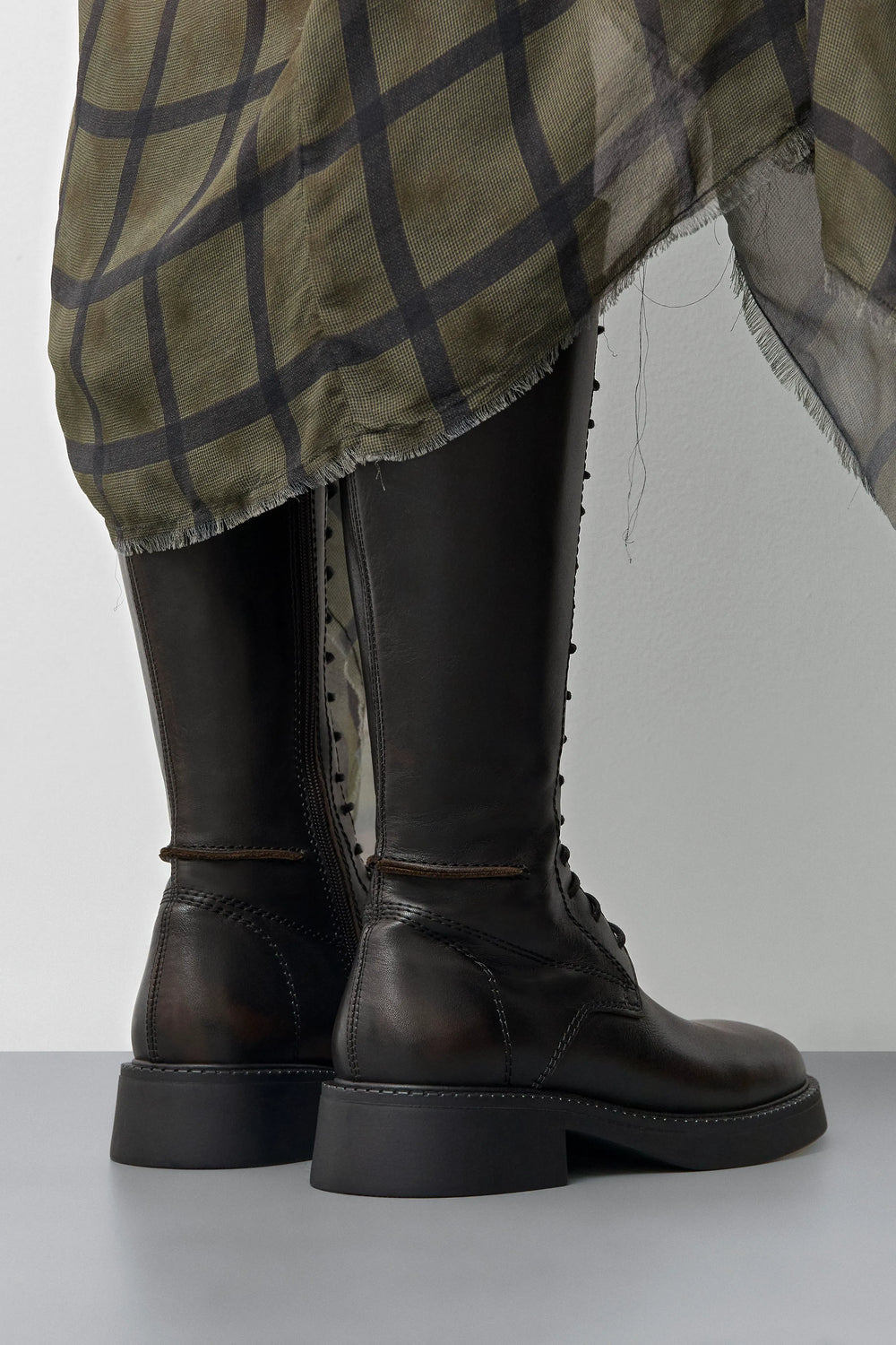 Abrama Brushed Brown Tall Boots | Miista | Designed & Handmade in Europe
