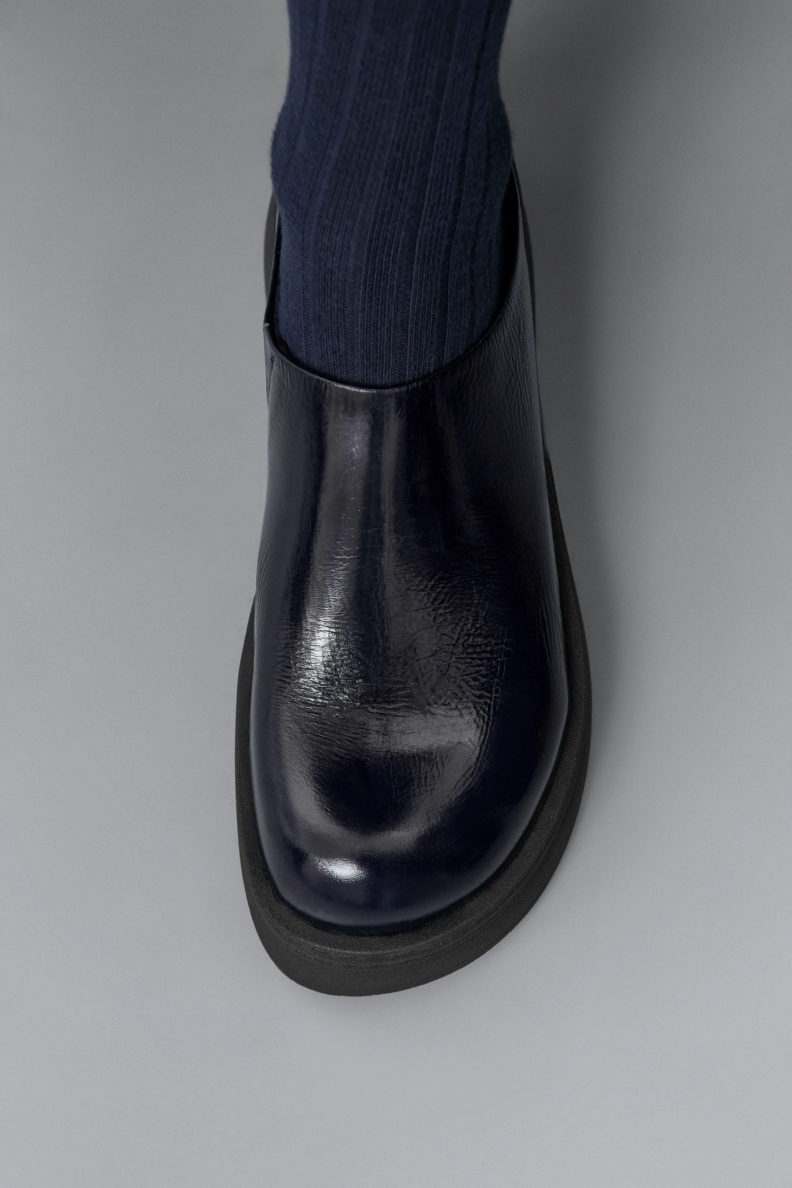Kristi Navy Pull Mules | Miista | Designed & Handmade in Europe