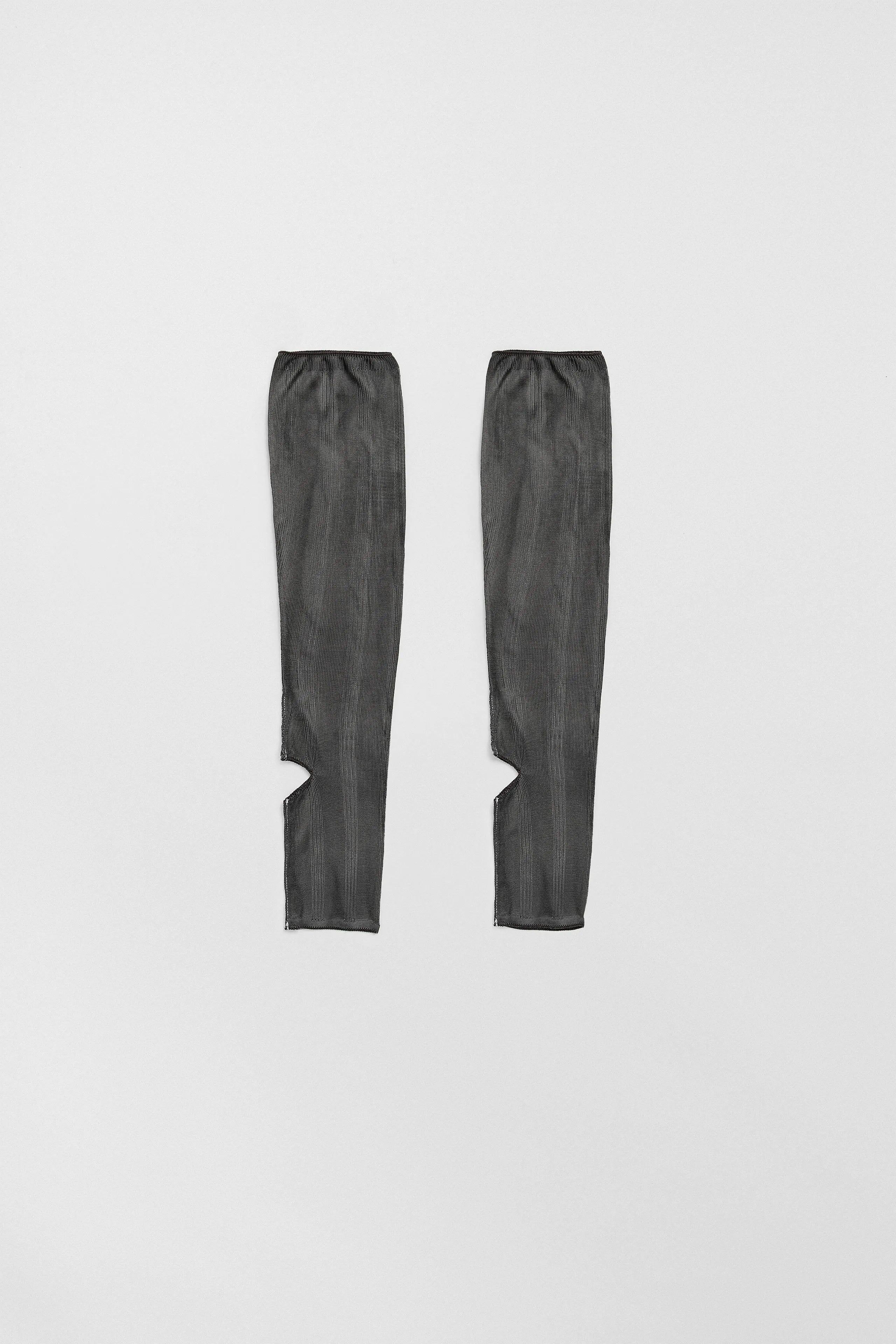 Trin Cement Grey Open Toe Knitted Socks | Miista | Designed & Handmade in Europe