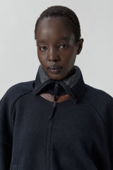 Agnes Jacket - Navy Extra Fine Merino Knit | Miista | Designed & Handmade in Europe