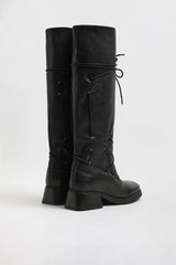 Alida Boots - Black Leather| Miista | Designed & Handmade in Europe