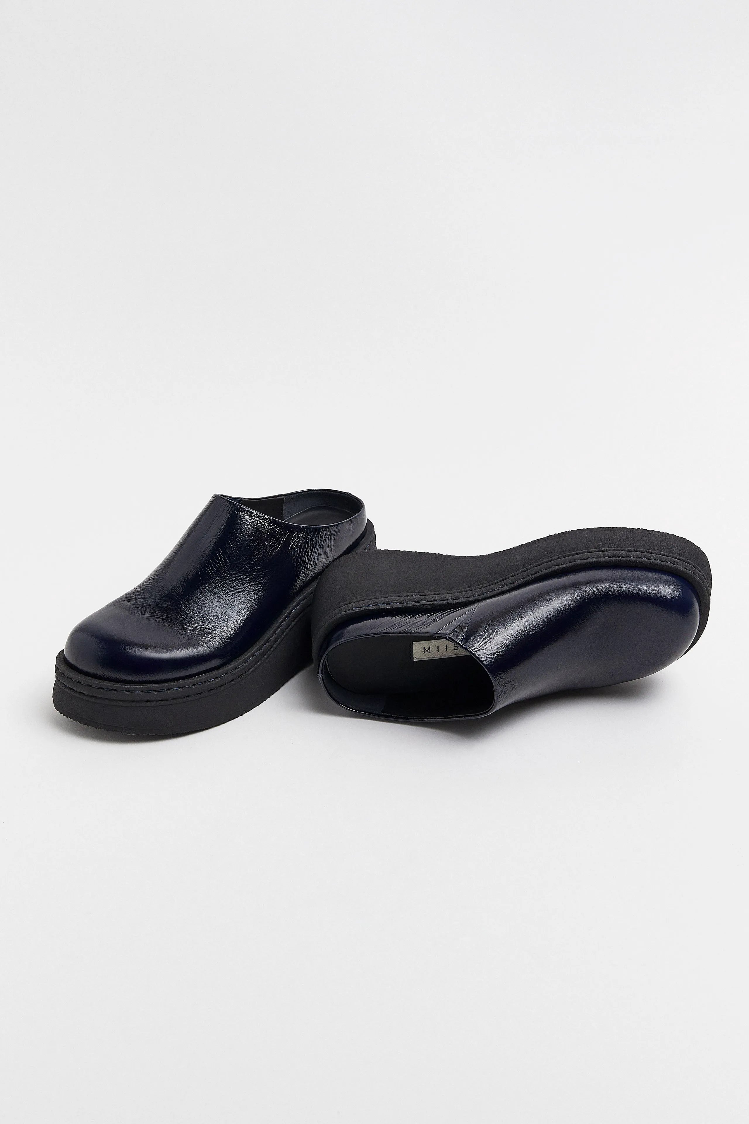 Kristi Navy Pull Mules | Miista | Designed & Handmade in Europe