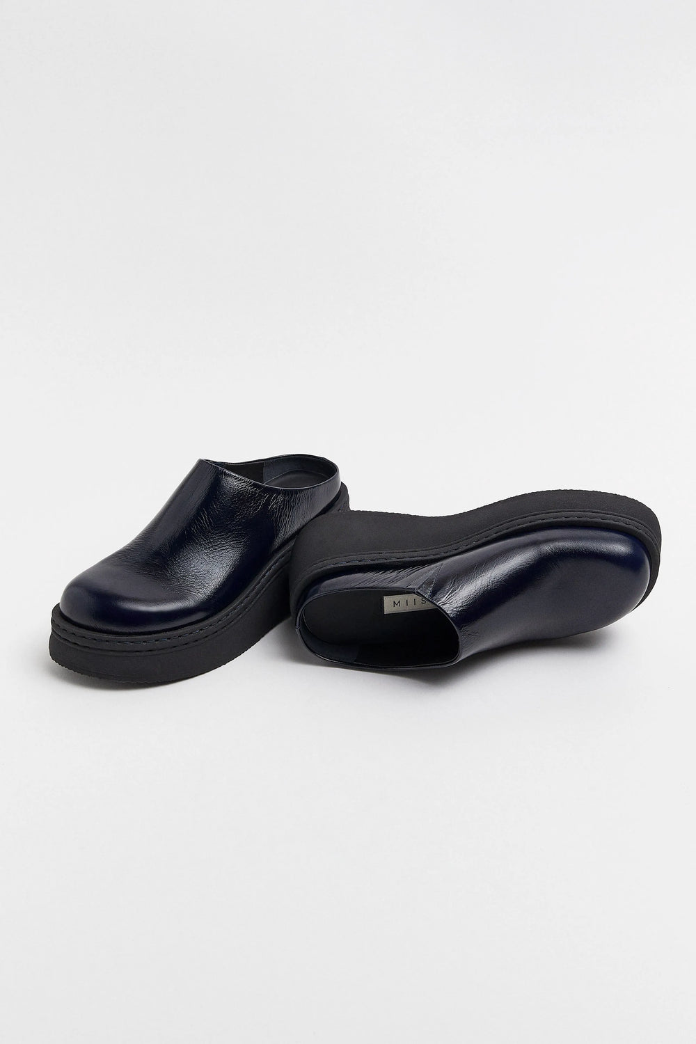 Kristi Navy Pull Mules | Miista | Designed & Handmade in Europe
