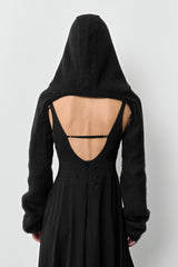 Nivi Hooded Black Sleeves | Miista | Designed & Handmade in Europe