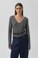 Yoko Jumper - Grey Extra Fine Merino Knit | Miista | Designed & Handmade in Europe