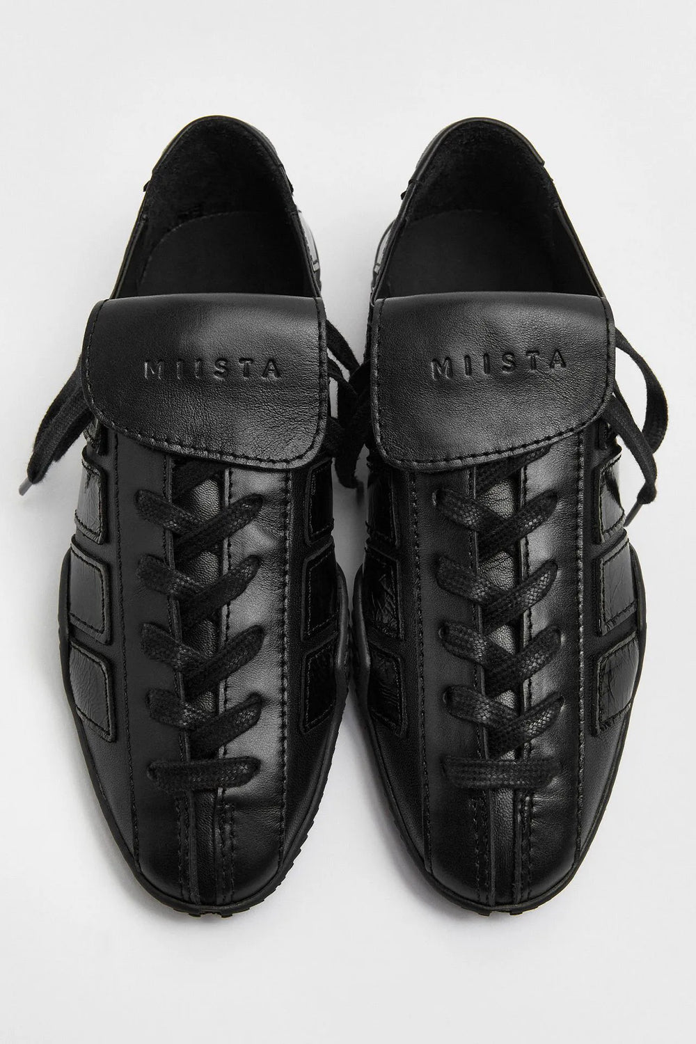 Nikoletta Black Lace Sneakers | Miista | Designed & Handmade in Europe