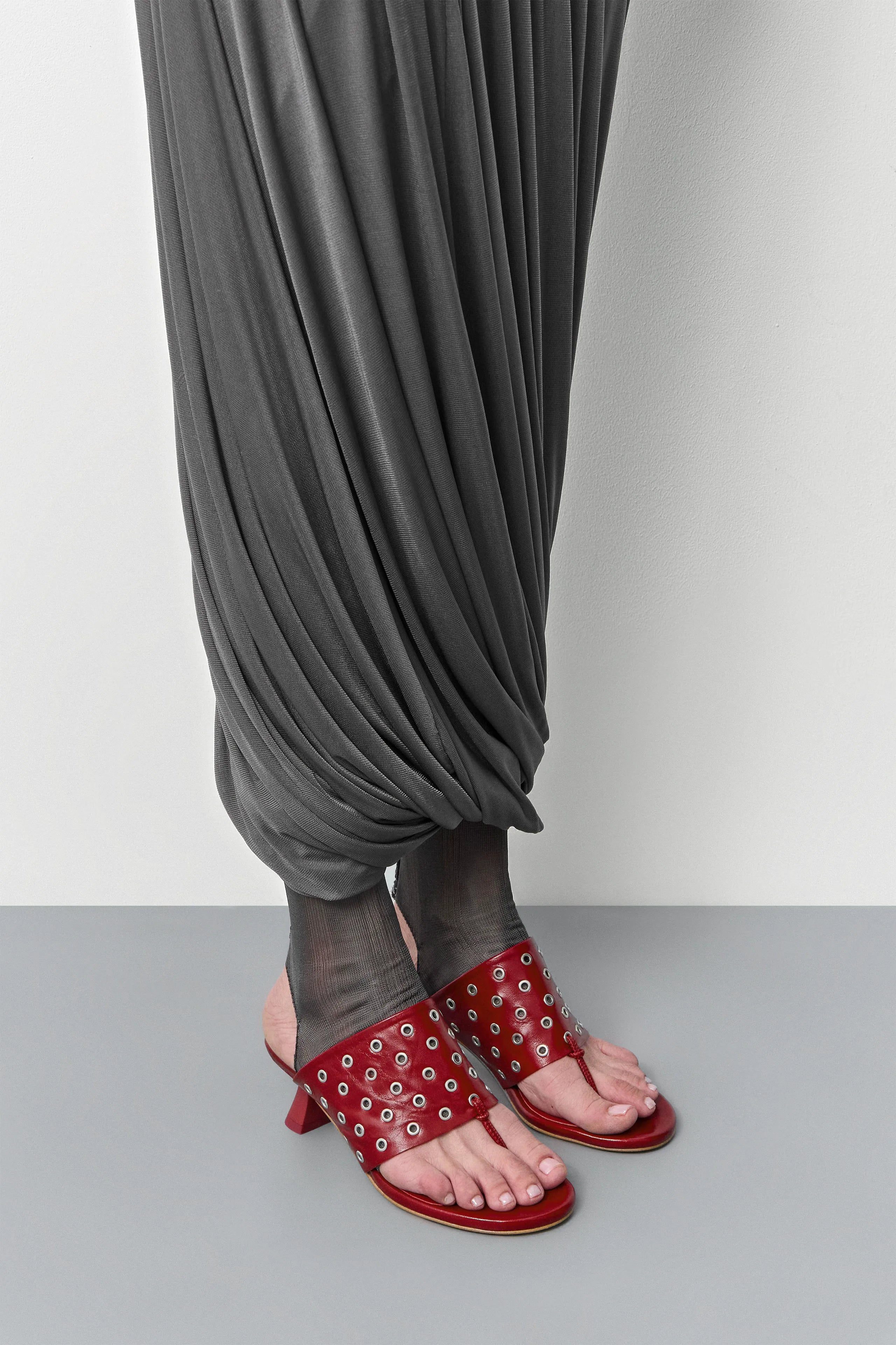 Cedella Red Eyelets Sandals | Miista | Designed & Handmade in Europe