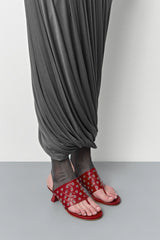 Cedella Red Eyelets Sandals | Miista | Designed & Handmade in Europe
