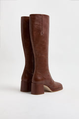 Donna Boots - Tan Grainy Leather | Miista | Designed & Handmade in Europe