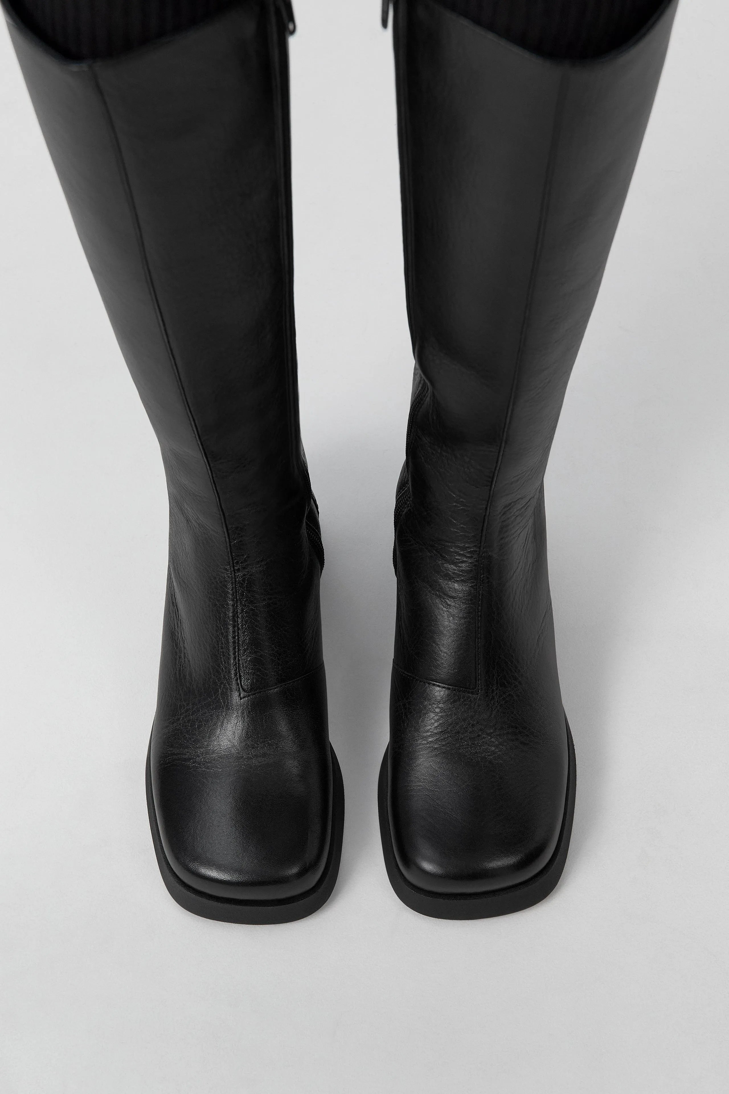 Brunildha Off Black Tall Boots | Miista | Designed & Handmade in Europe